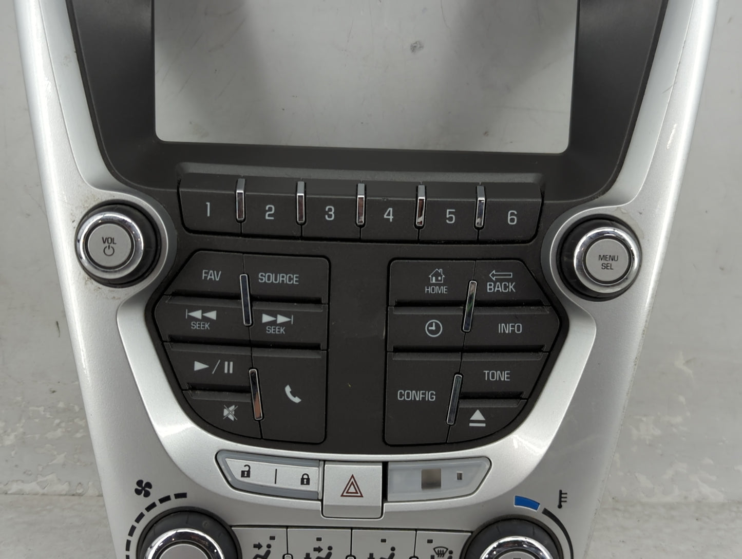 2012-2015 Chevrolet Equinox Radio Control Panel Silver - Oemusedautoparts1.com