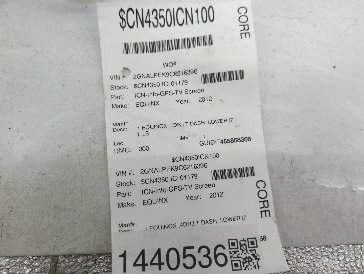 2012 Chevrolet Equinox Information Display Screen - Oemusedautoparts1.com