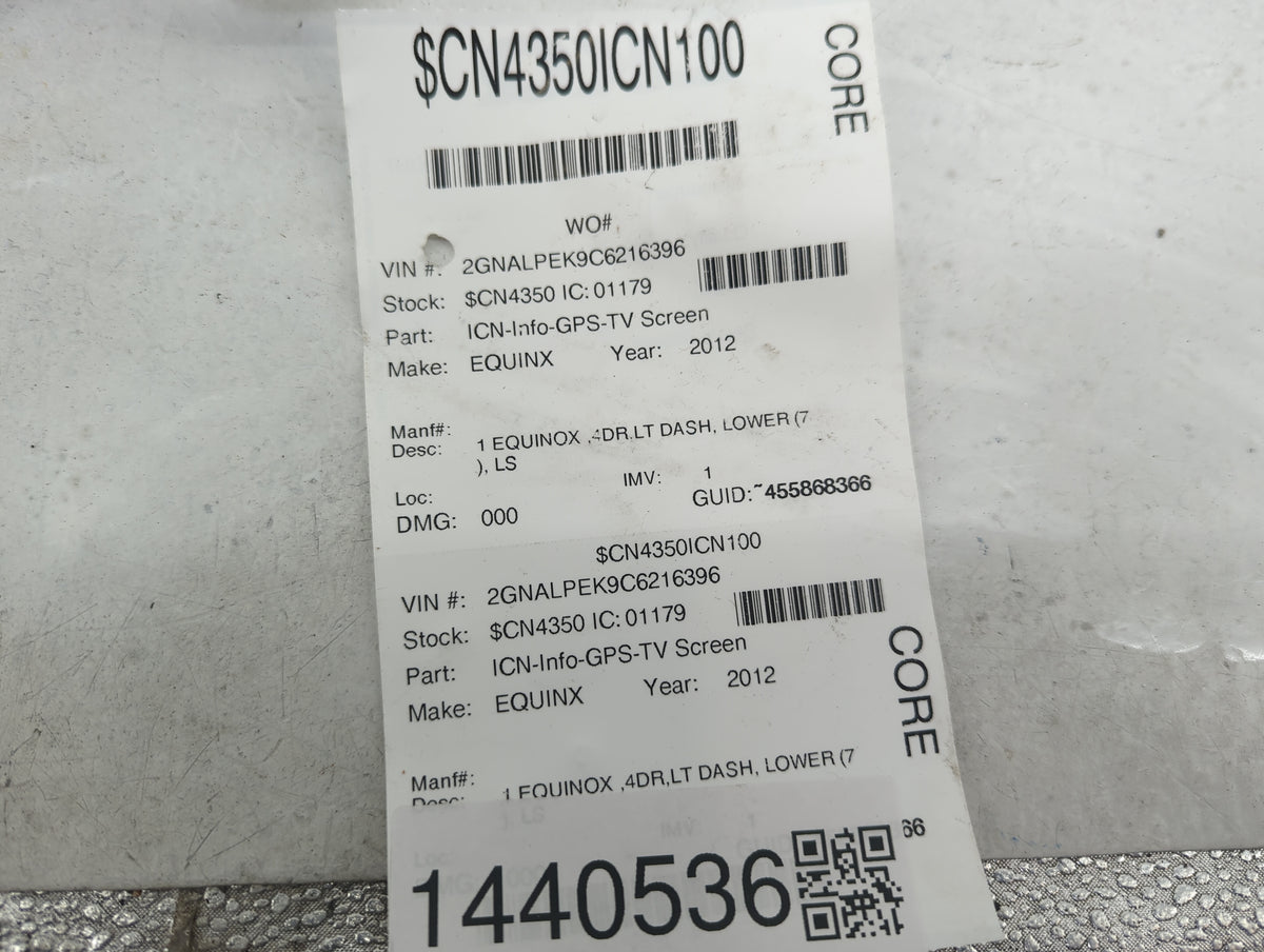 2010-2015 Chevrolet Equinox Information Radio Display Screen 1440536 - Oemusedautoparts1.com
