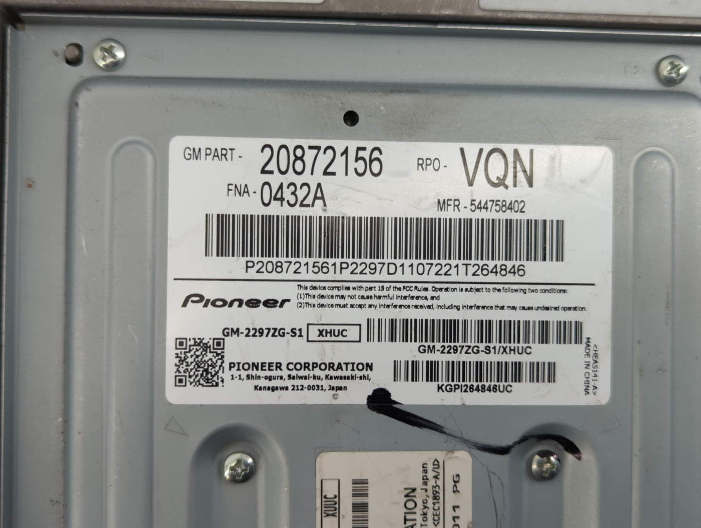 2010-2015 Chevrolet Equinox Am Fm Cd Player Radio Receiver - Oemusedautoparts1.com