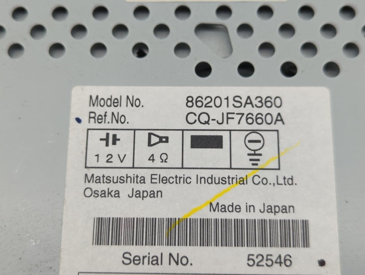 2012 Chevrolet Equinox Radio AM FM Cd Player Receiver Replacement P/N:86201SA360 Fits OEM Used Auto Parts - Oemusedautoparts
