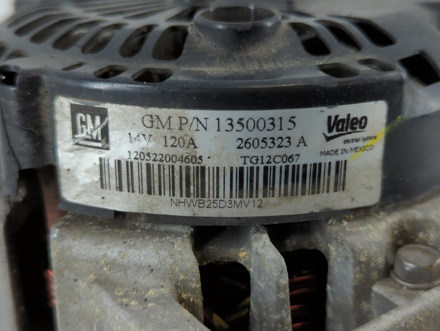 2010-2017 Chevrolet Equinox Alternator Replacement Generator Charging Assembly Engine OEM P/N:13500315 Fits OEM Used Auto Pa