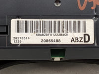 2012 Chevrolet Express 2500 Instrument Cluster Speedometer Gauges P/N:28273514 20865488, 50ABZDF01222BACM Miles: Fits OEM Us