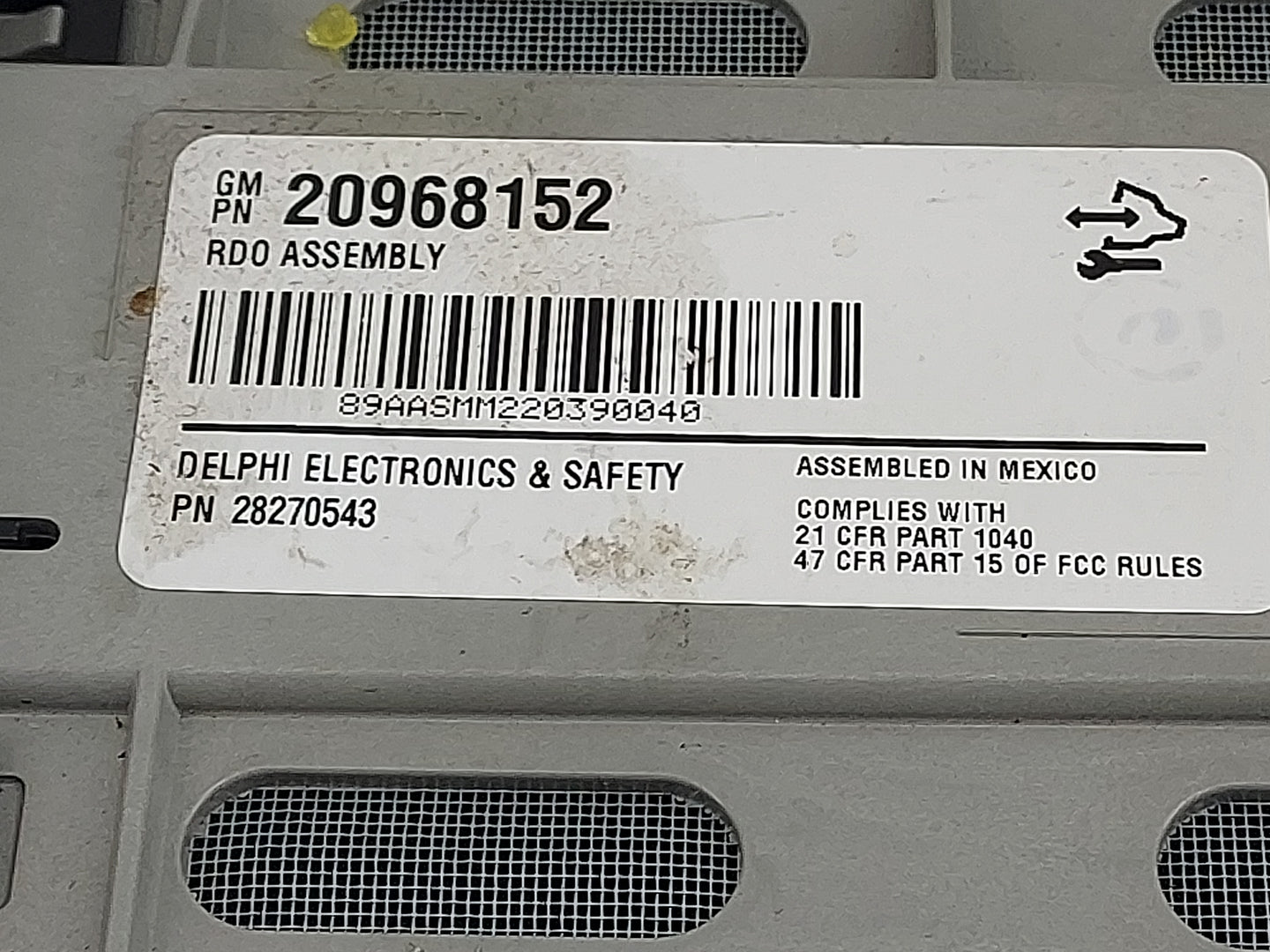 2012 Chevrolet Express 3500 Van Radio AM FM Cd Player Receiver Replacement Fits OEM Used Auto Parts - Oemusedautoparts1.com