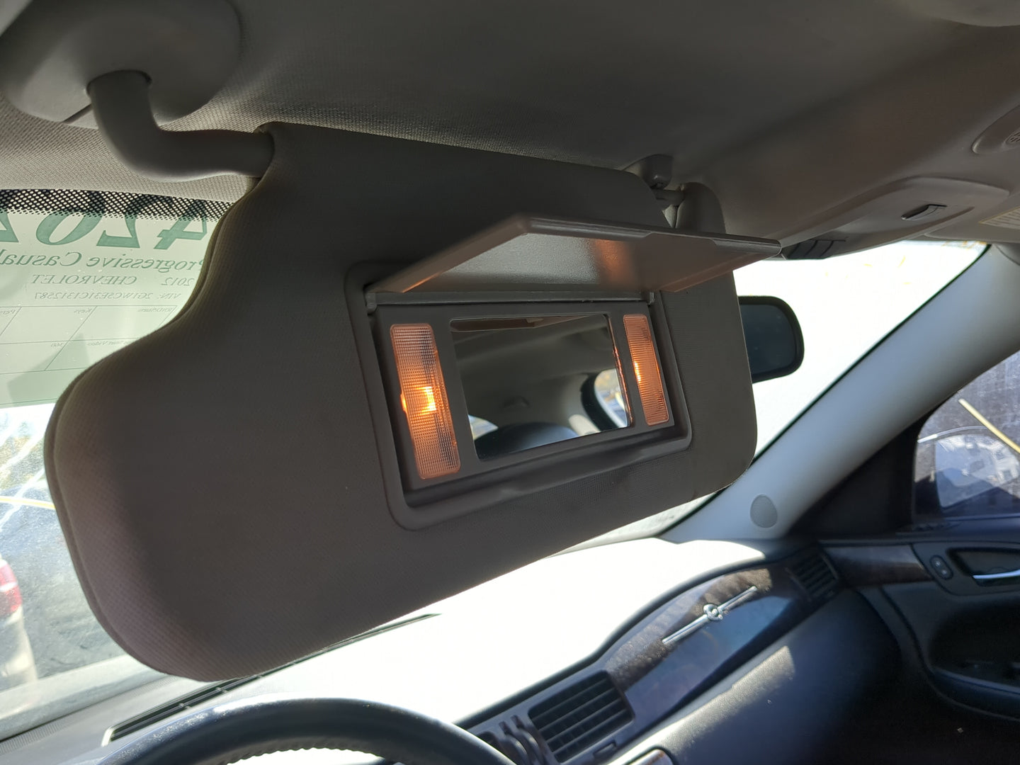 2006-2016 Chevrolet Impala Sun Visor Shade Replacement Driver Left Mirror Fits OEM Used Auto Parts - Oemusedautoparts1.com