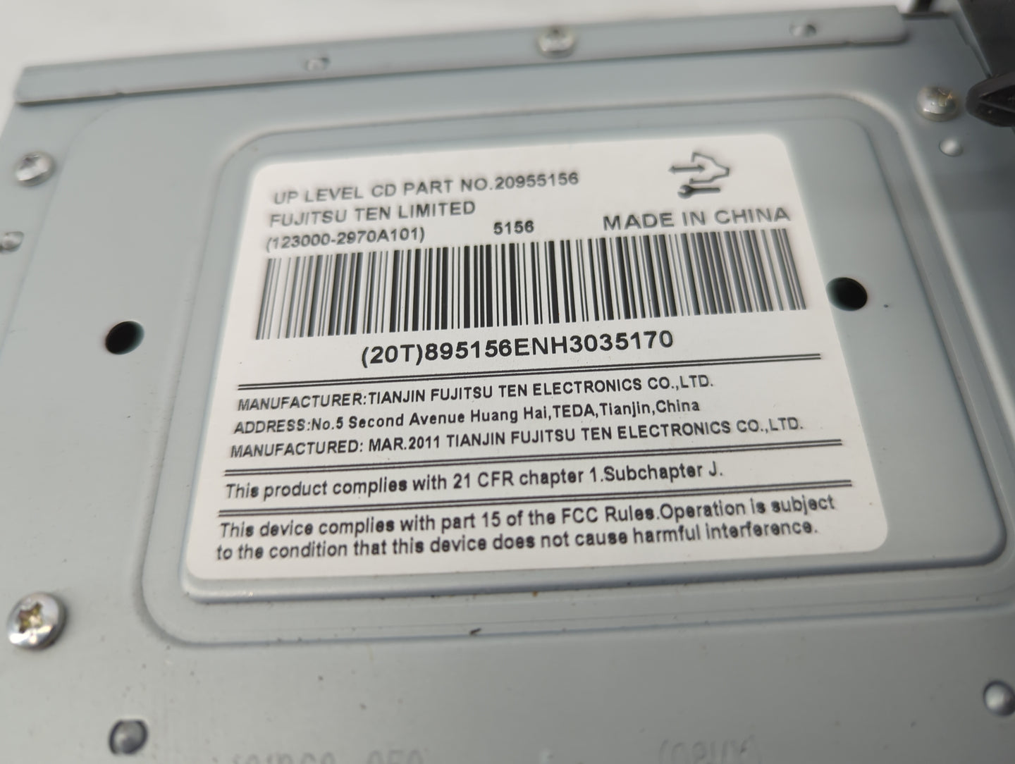 2012 Chevrolet Impala PCM Engine Control Computer ECU ECM PCU OEM P/N:123000-2970A101 Fits OEM Used Auto Parts - Oemusedauto