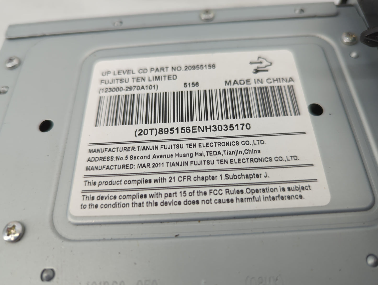 2012 Chevrolet Impala PCM Engine Control Computer ECU ECM PCU OEM P/N:123000-2970A101 Fits OEM Used Auto Parts - Oemusedauto