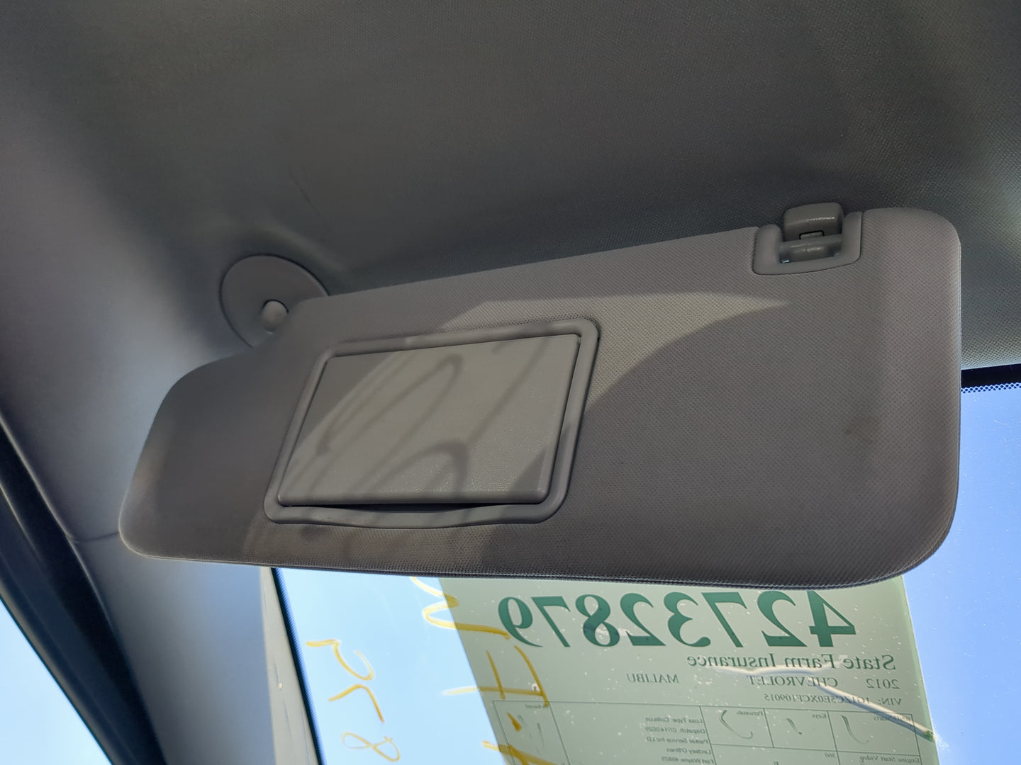 2004-2012 Chevrolet Malibu Sun Visor Shade Replacement Driver Left Mirror Fits Fits 2004 2005 2008 2009 2010 2011 2012 OEM U