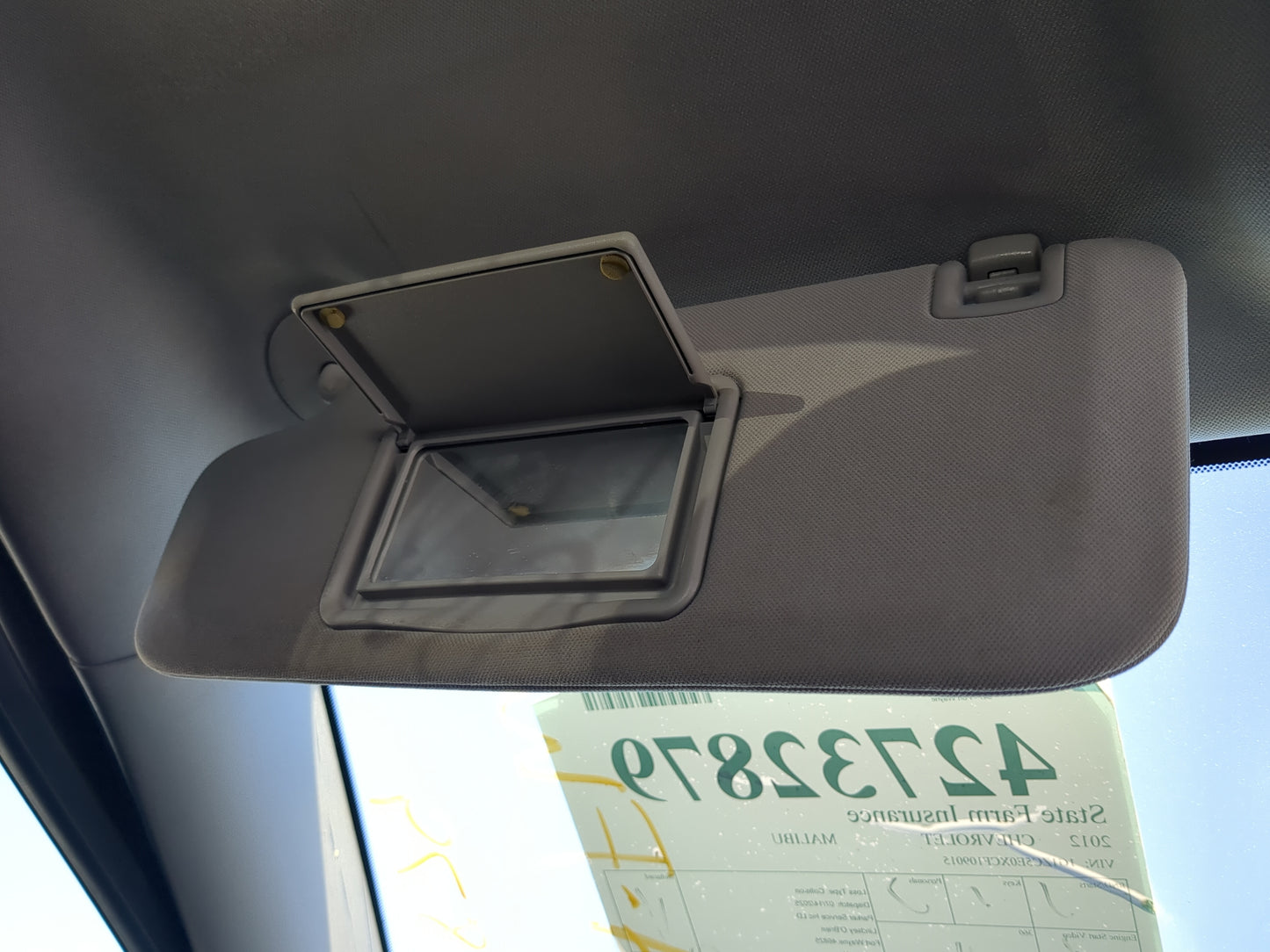 2004-2012 Chevrolet Malibu Sun Visor Shade Replacement Driver Left Mirror Fits Fits 2004 2005 2008 2009 2010 2011 2012 OEM U