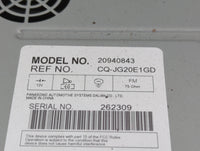 2009-2012 Chevrolet Malibu Radio AM FM Cd Player Receiver Replacement P/N:20940843 Fits Fits 2009 2010 2011 2012 OEM Used Au
