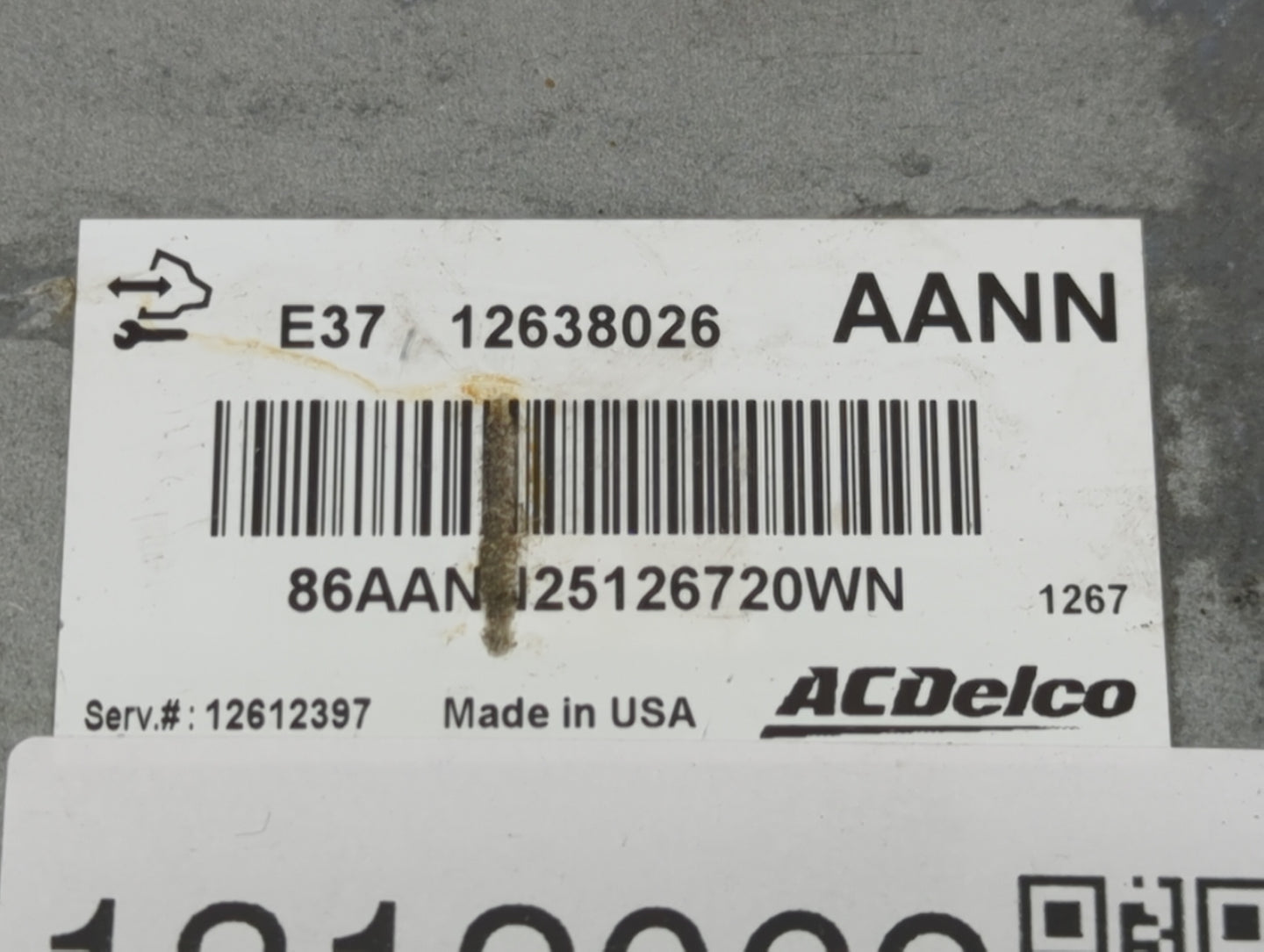 2007-2012 Chevrolet Malibu PCM Engine Control Computer ECU ECM PCU OEM P/N:12638026 Fits Fits 2007 2008 2009 2010 2011 2012 