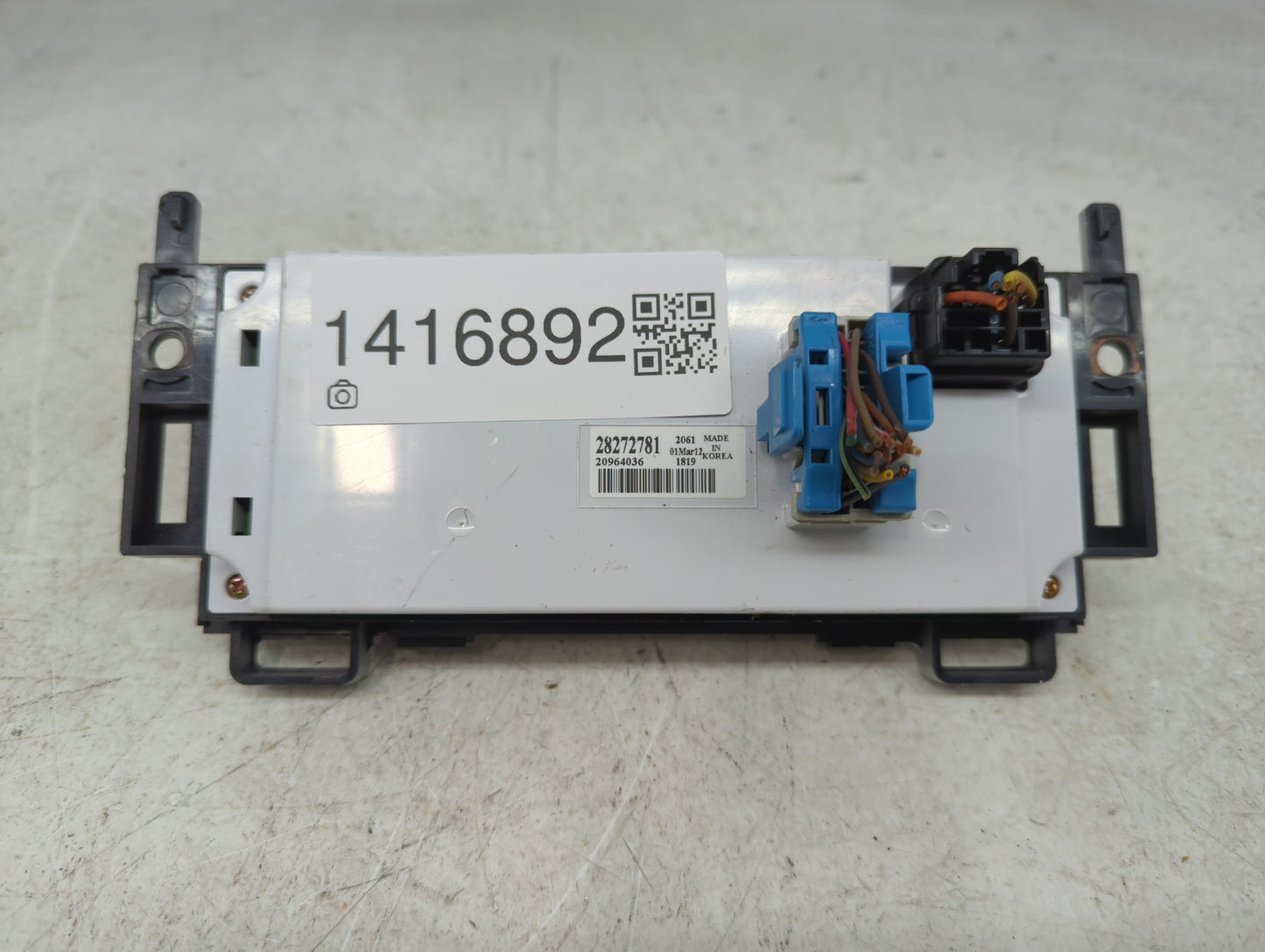 2008-2012 Chevrolet Malibu Climate Control Module Temperature AC/Heater Replacement P/N:20964036 28272781 Fits OEM Used Auto