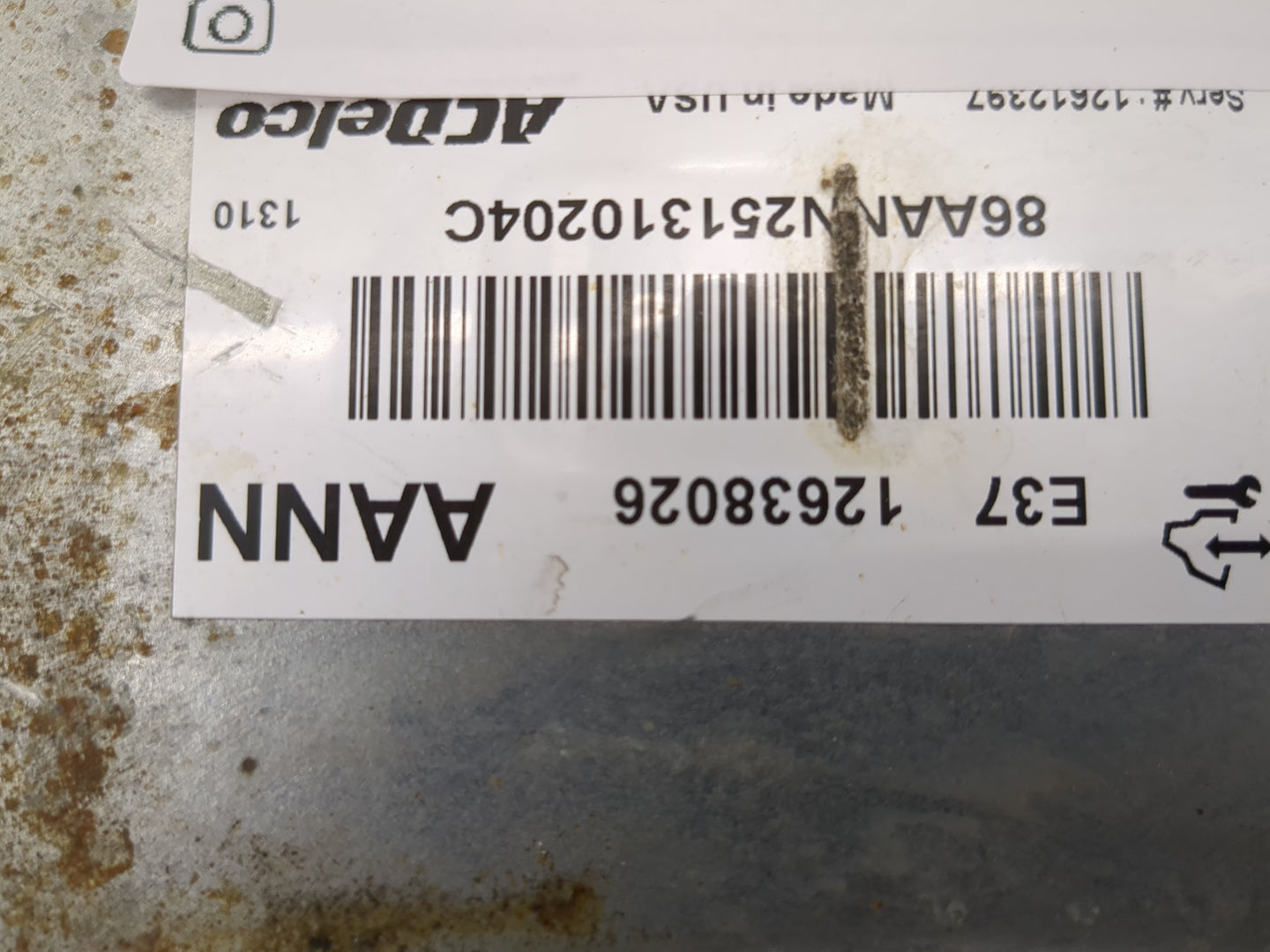 2007-2012 Chevrolet Malibu PCM Engine Control Computer ECU ECM PCU OEM P/N:12612397 12638026 Fits OEM Used Auto Parts - Oemu