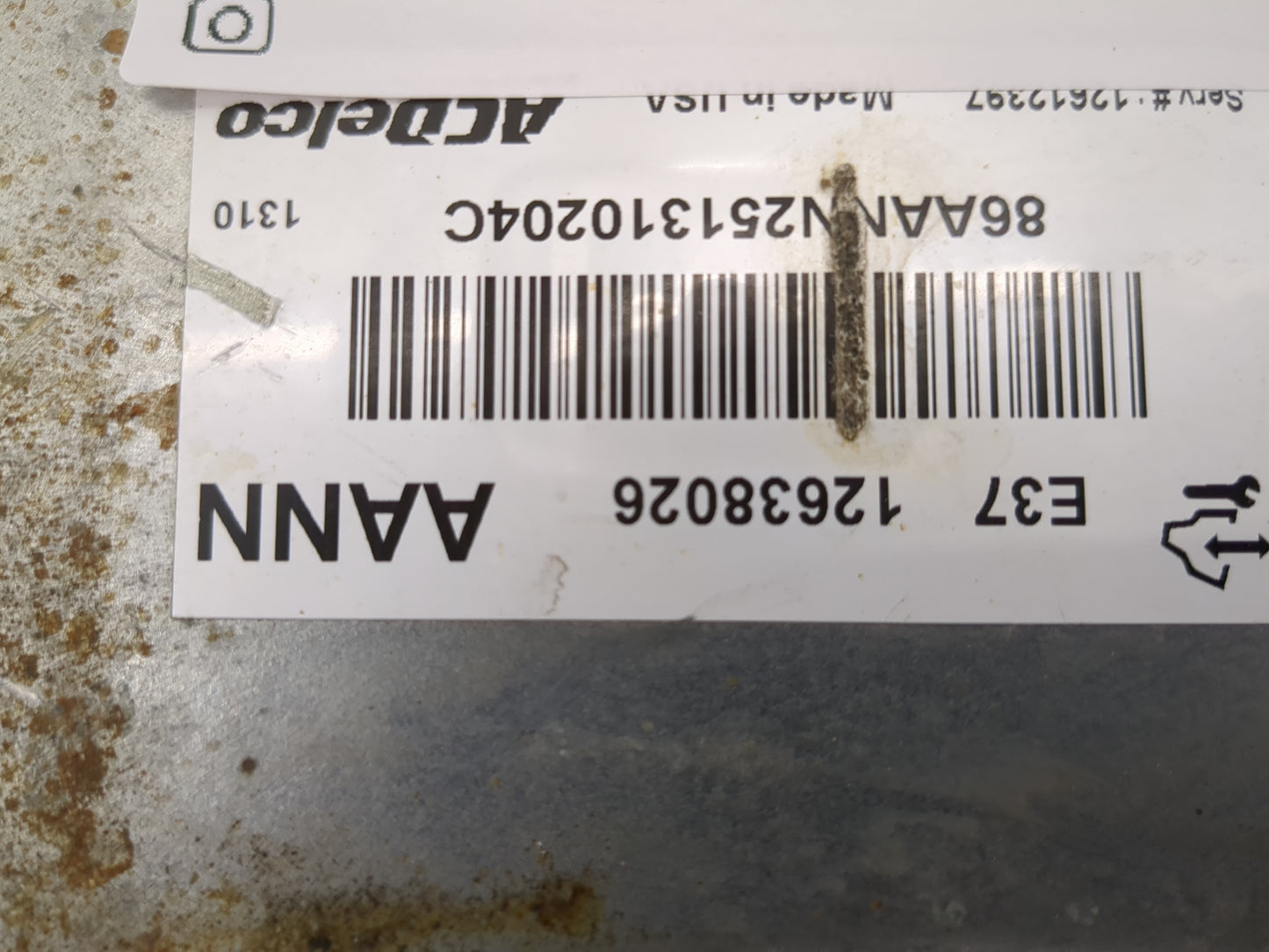 2007-2012 Chevrolet Malibu PCM Engine Control Computer ECU ECM PCU OEM P/N:12612397 12638026 Fits OEM Used Auto Parts - Oemu