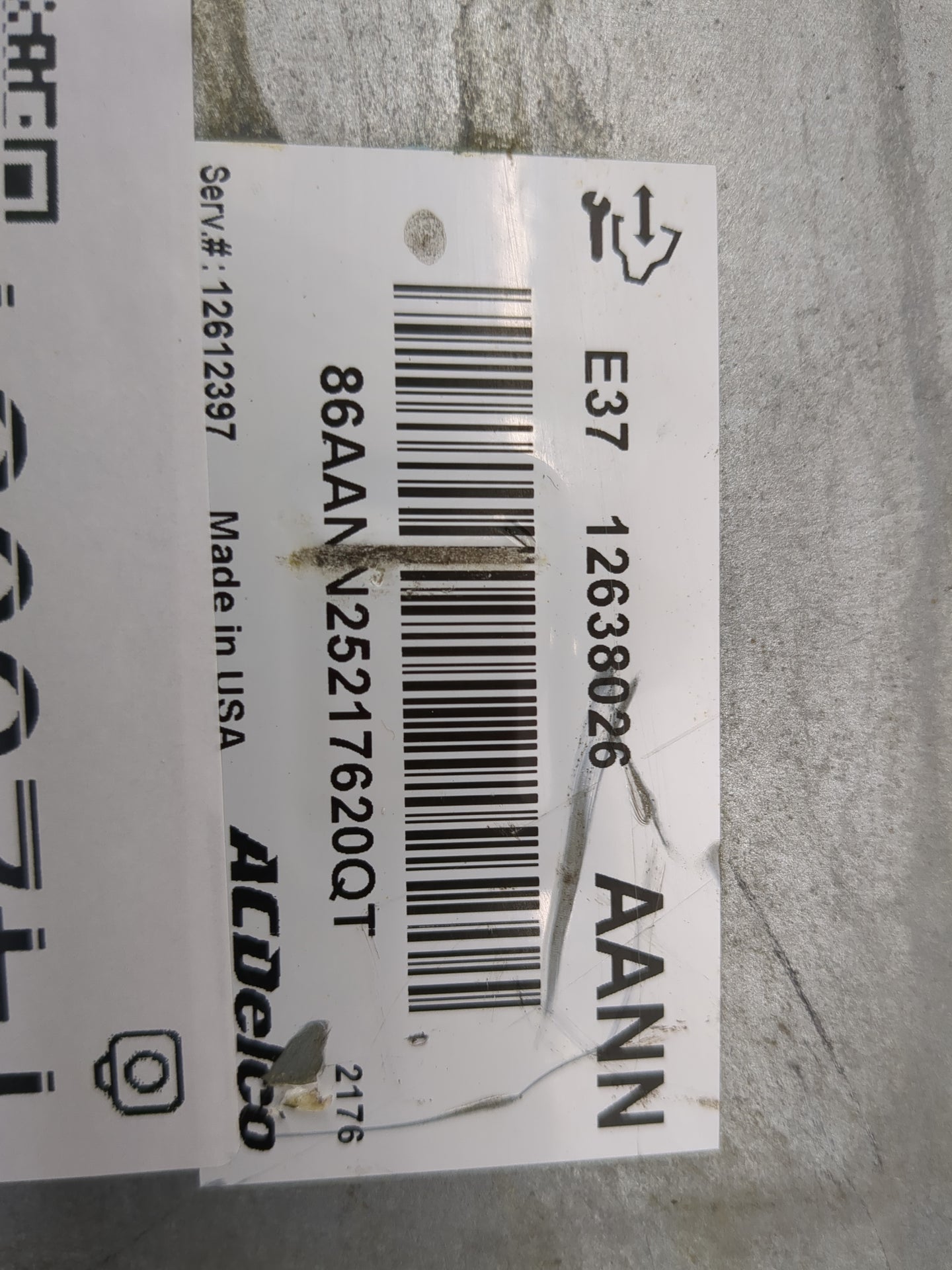 2007-2012 Chevrolet Malibu PCM Engine Control Computer ECU ECM PCU OEM P/N:12638026 12612397 Fits OEM Used Auto Parts - Oemu
