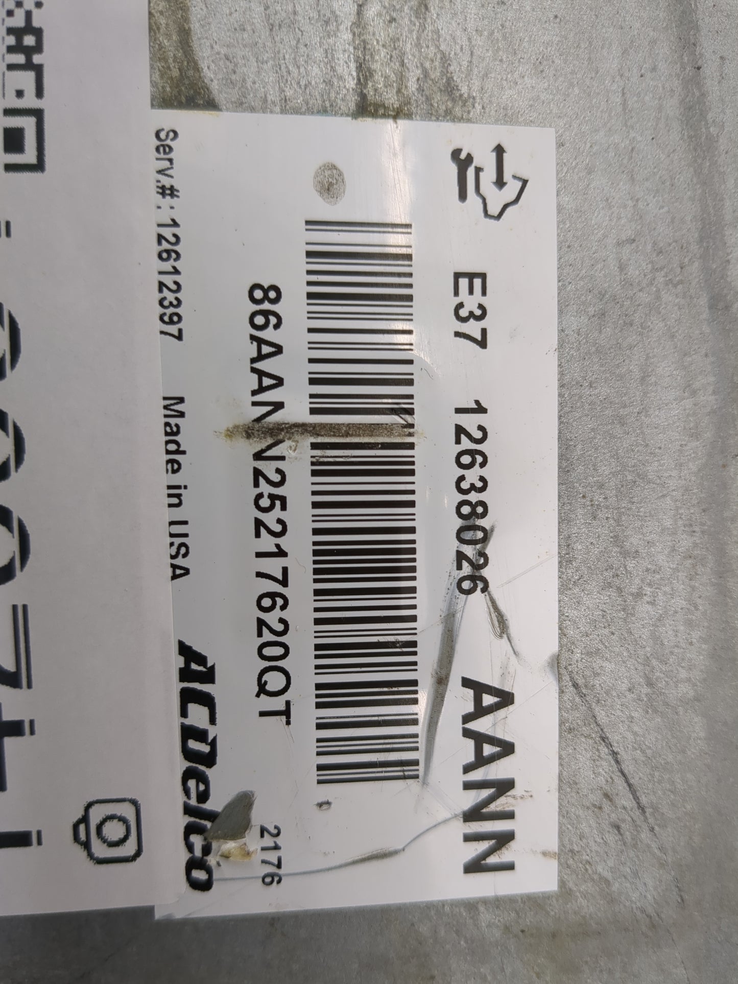 2007-2012 Chevrolet Malibu PCM Engine Control Computer ECU ECM PCU OEM P/N:12638026 12612397 Fits OEM Used Auto Parts - Oemu