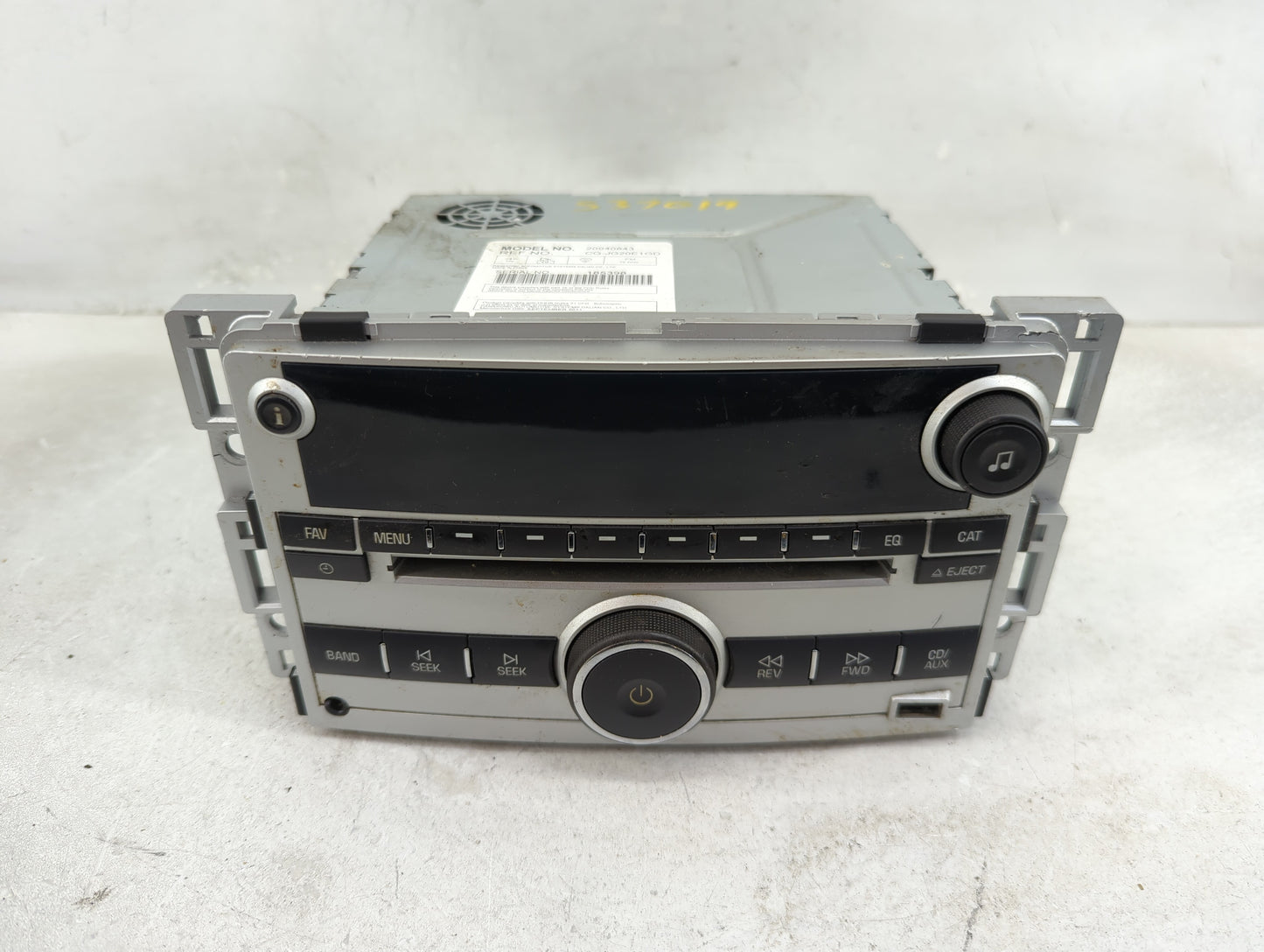 2009-2012 Chevrolet Malibu Radio AM FM Cd Player Receiver Replacement P/N:20940843 CQ-JG20E1GD Fits Fits 2009 2010 2011 2012