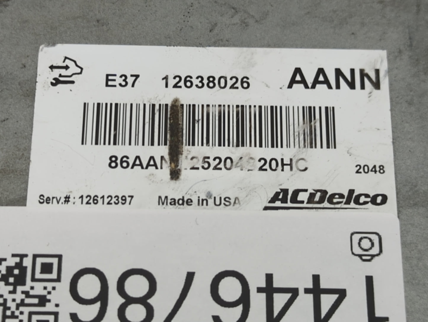 2007-2012 Chevrolet Malibu PCM Engine Control Computer ECU ECM PCU OEM P/N:12638026 12612397 Fits OEM Used Auto Parts - Oemu