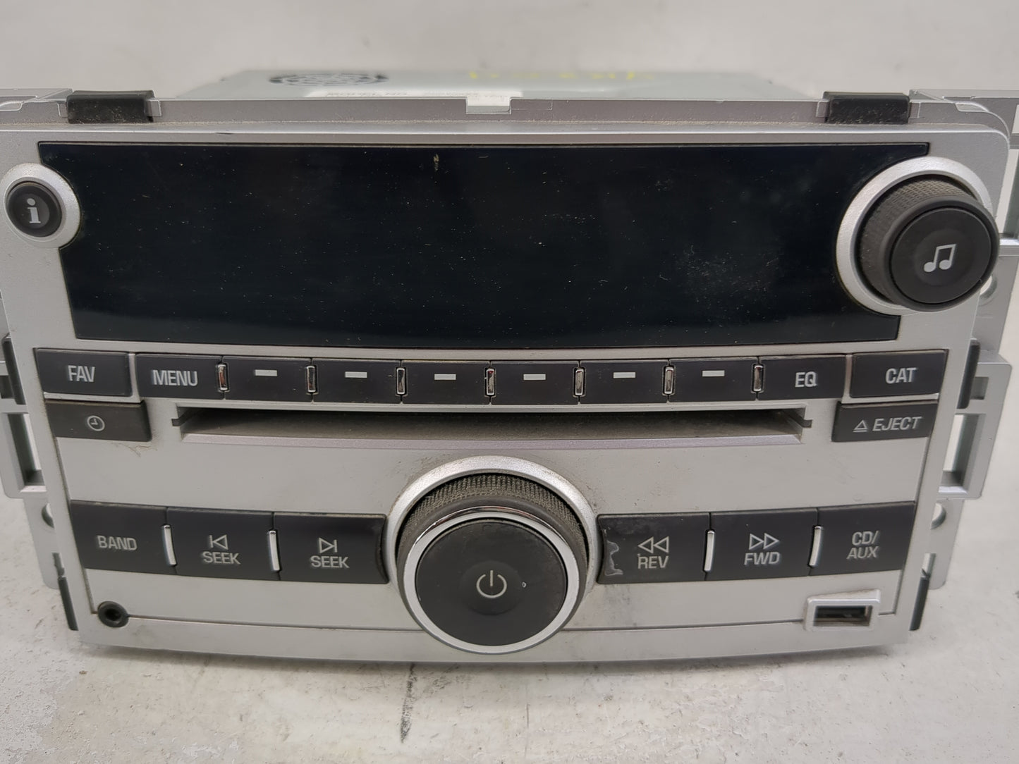 2009-2012 Chevrolet Malibu Radio AM FM Cd Player Receiver Replacement P/N:20940843 CQ-JG20E1GD Fits Fits 2009 2010 2011 2012