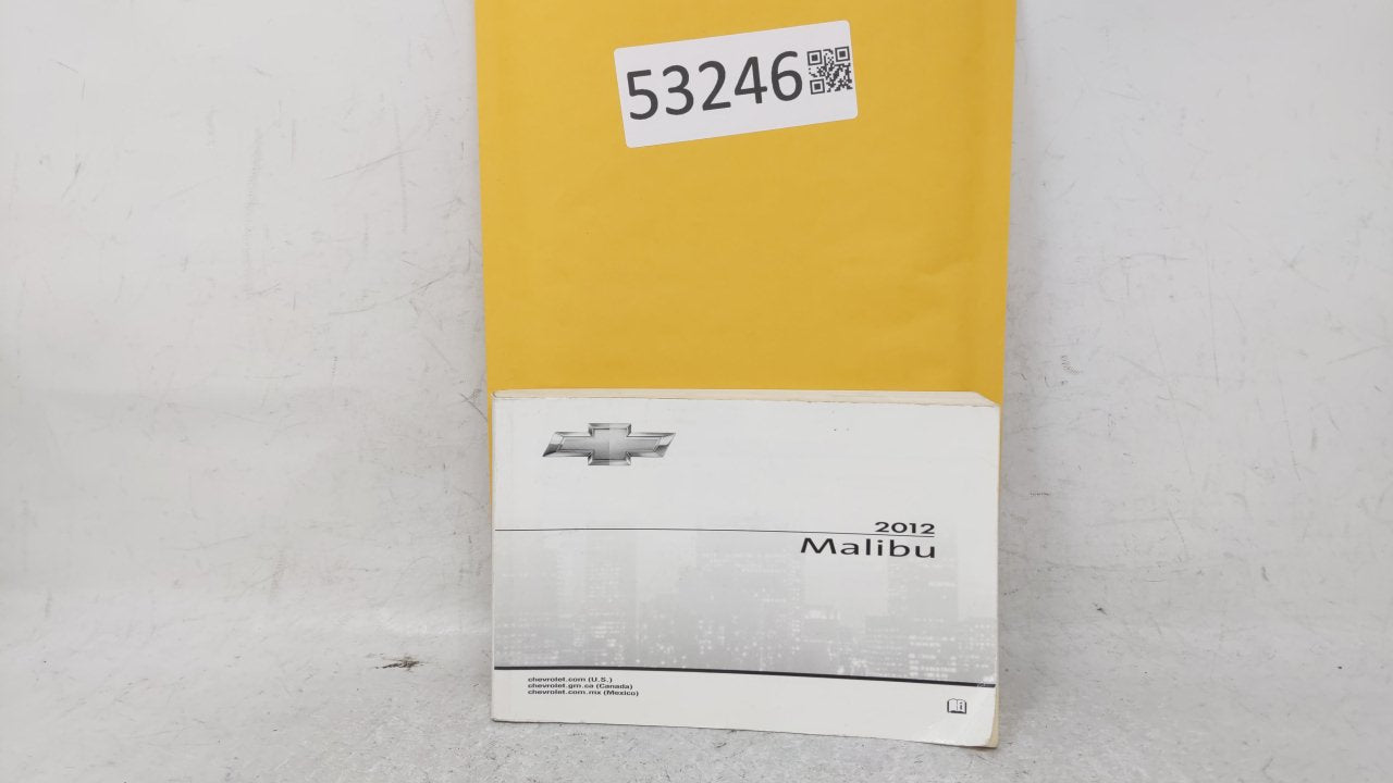 2012 Chevrolet Malibu Owners Manual Book Guide OEM Used Auto Parts - Oemusedautoparts1.com