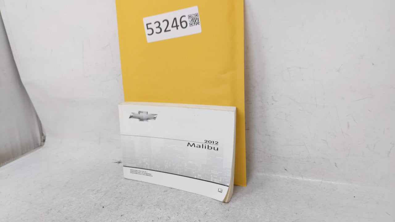 2012 Chevrolet Malibu Owners Manual Book Guide OEM Used Auto Parts - Oemusedautoparts1.com