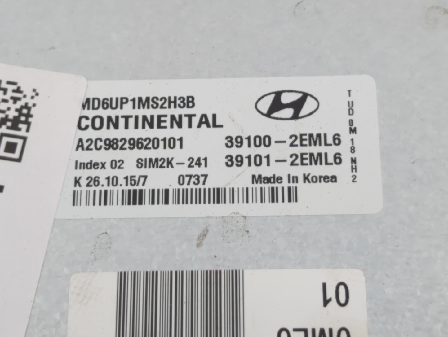 2007-2012 Chevrolet Malibu PCM Engine Control Computer ECU ECM PCU OEM P/N:39101-2EML6 39100-2EML6 Fits OEM Used Auto Parts 