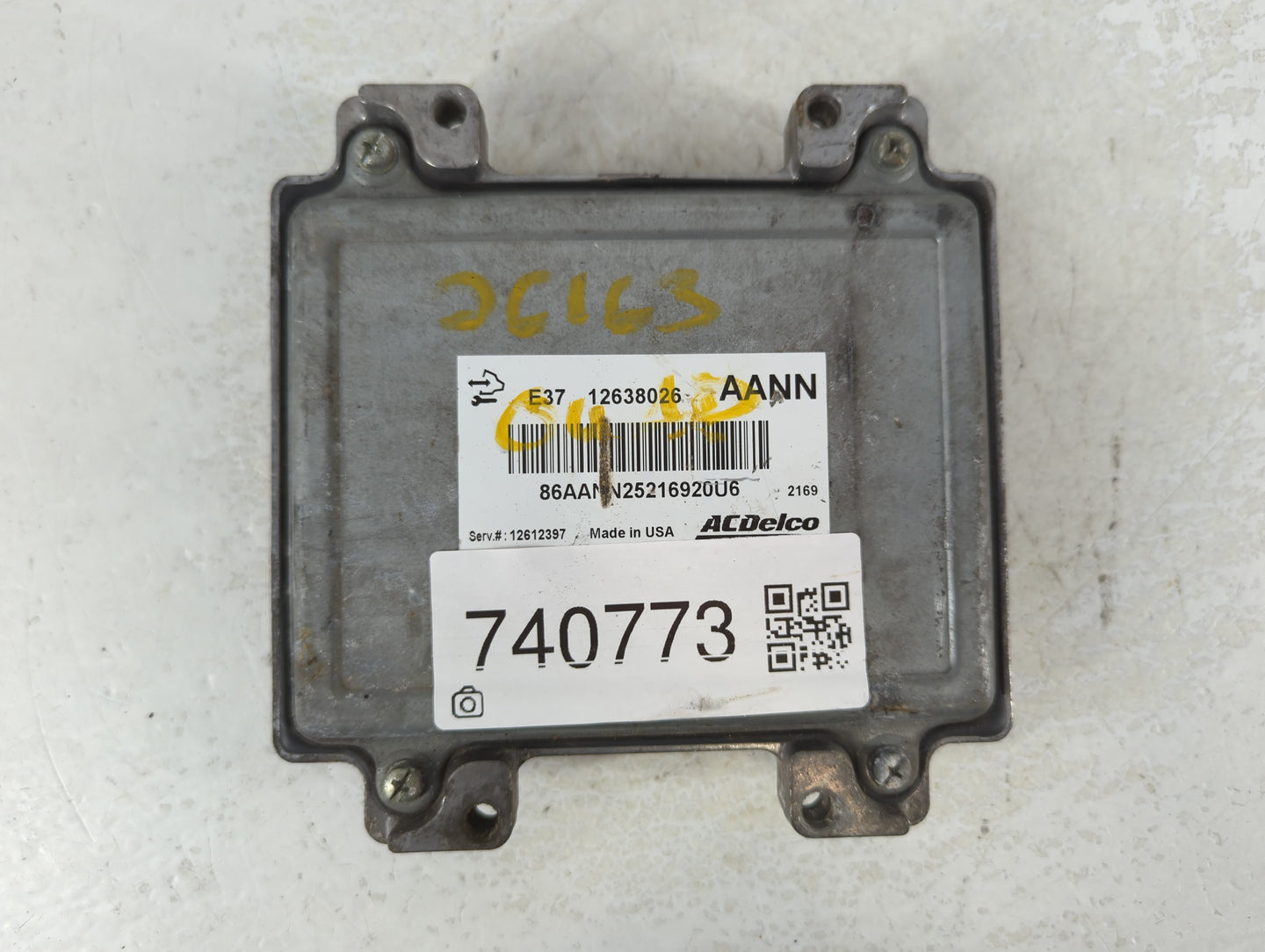 2007-2012 Chevrolet Malibu PCM Engine Control Computer ECU ECM PCU OEM P/N:12612397 12638026 Fits OEM Used Auto Parts - Oemu