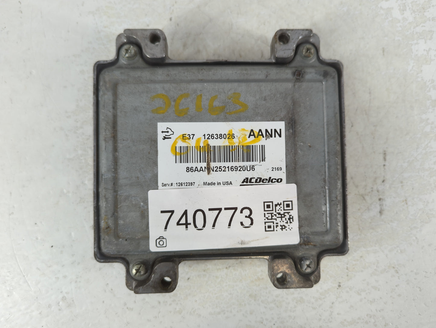 2007-2012 Chevrolet Malibu PCM Engine Control Computer ECU ECM PCU OEM P/N:12612397 12638026 Fits OEM Used Auto Parts - Oemu
