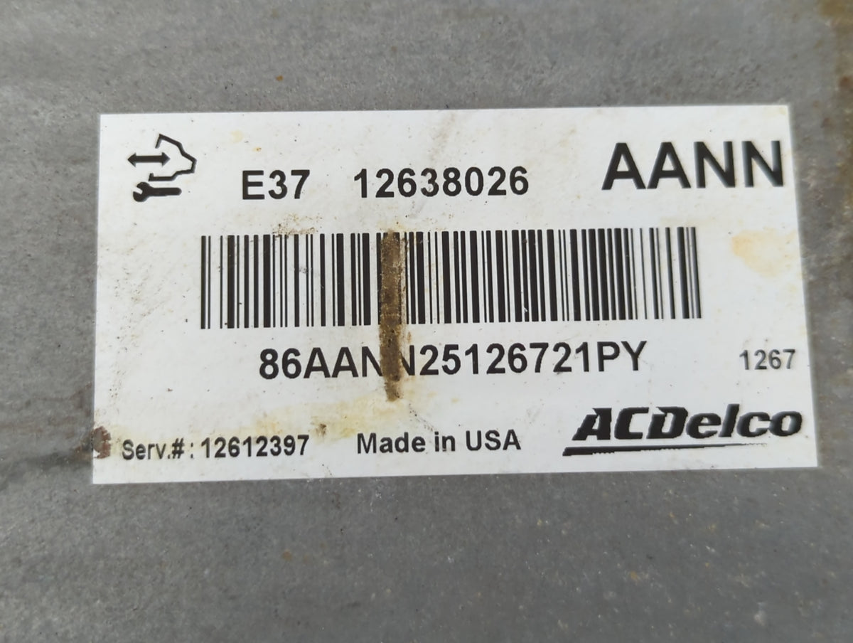 2007-2012 Chevrolet Malibu PCM Engine Control Computer ECU ECM PCU OEM P/N:12638026 12612397 Fits OEM Used Auto Parts - Oemu