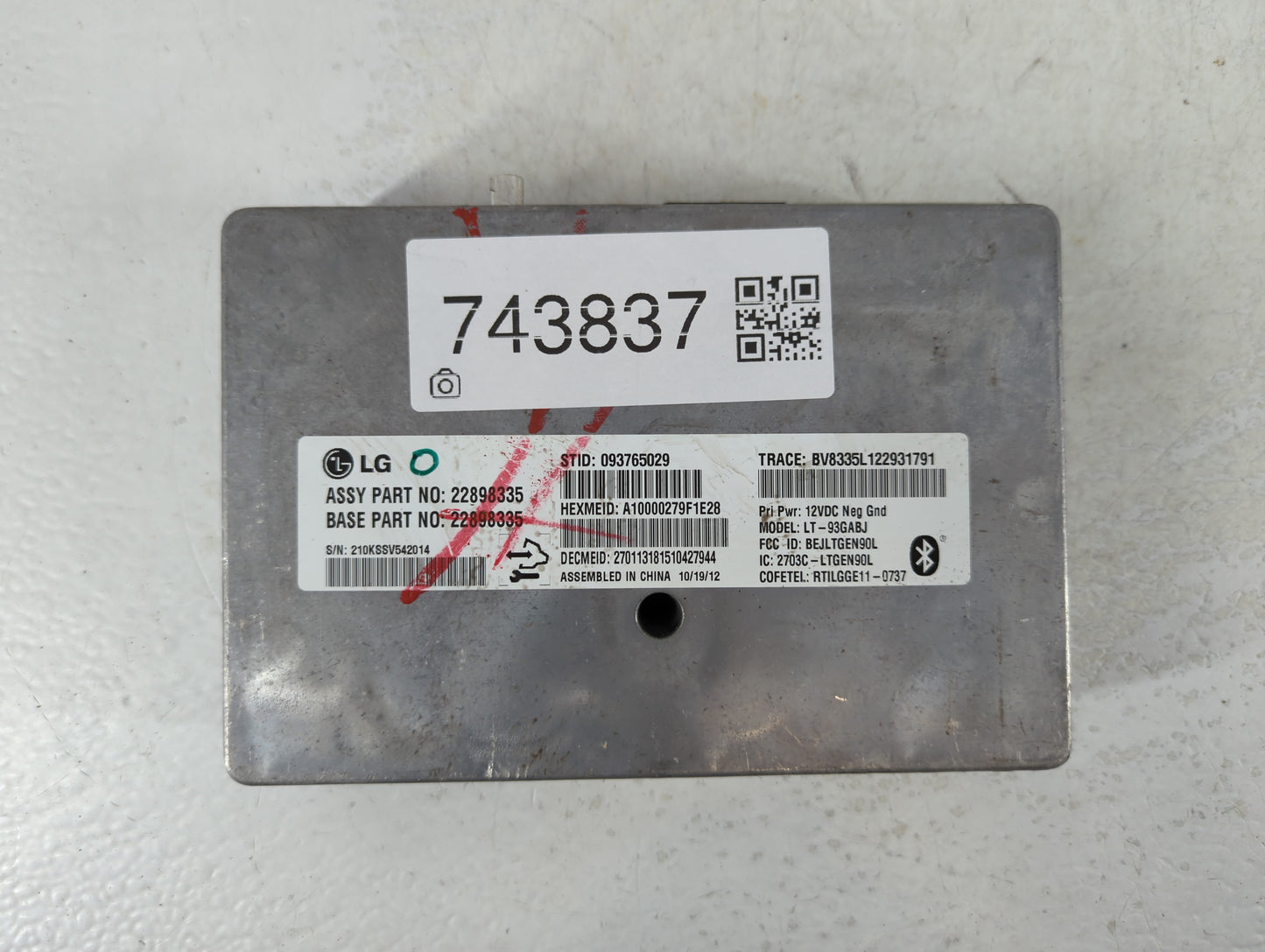 Chevrolet Silverado Bluetooth Phone Communication Control Module Ccm Oem - Oemusedautoparts1.com