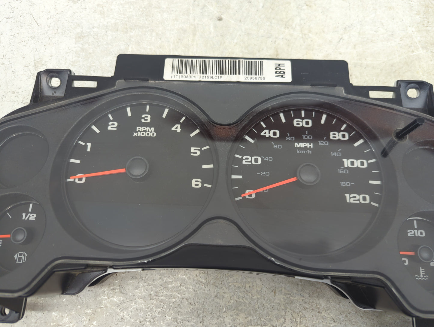 2011-2013 Chevrolet Silverado 1500 Instrument Cluster Speedometer Gauges P/N:20958759 Fits Fits 2011 2012 2013 OEM Used Auto