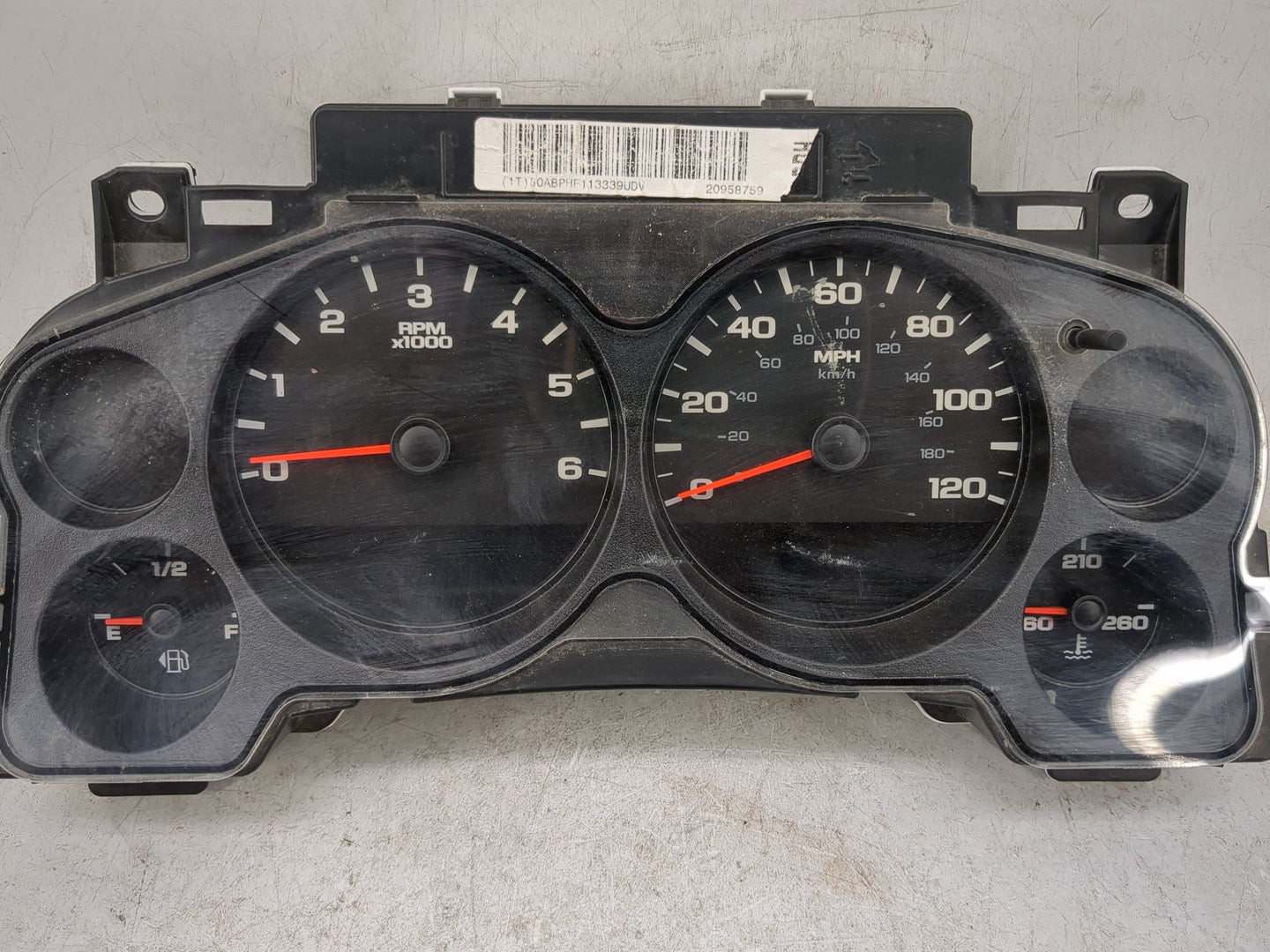 2012 Chevrolet Silverado 1500 Instrument Cluster Speedometer Gauges P/N:20958759 28278982 Miles: Fits OEM Used Auto Parts - 