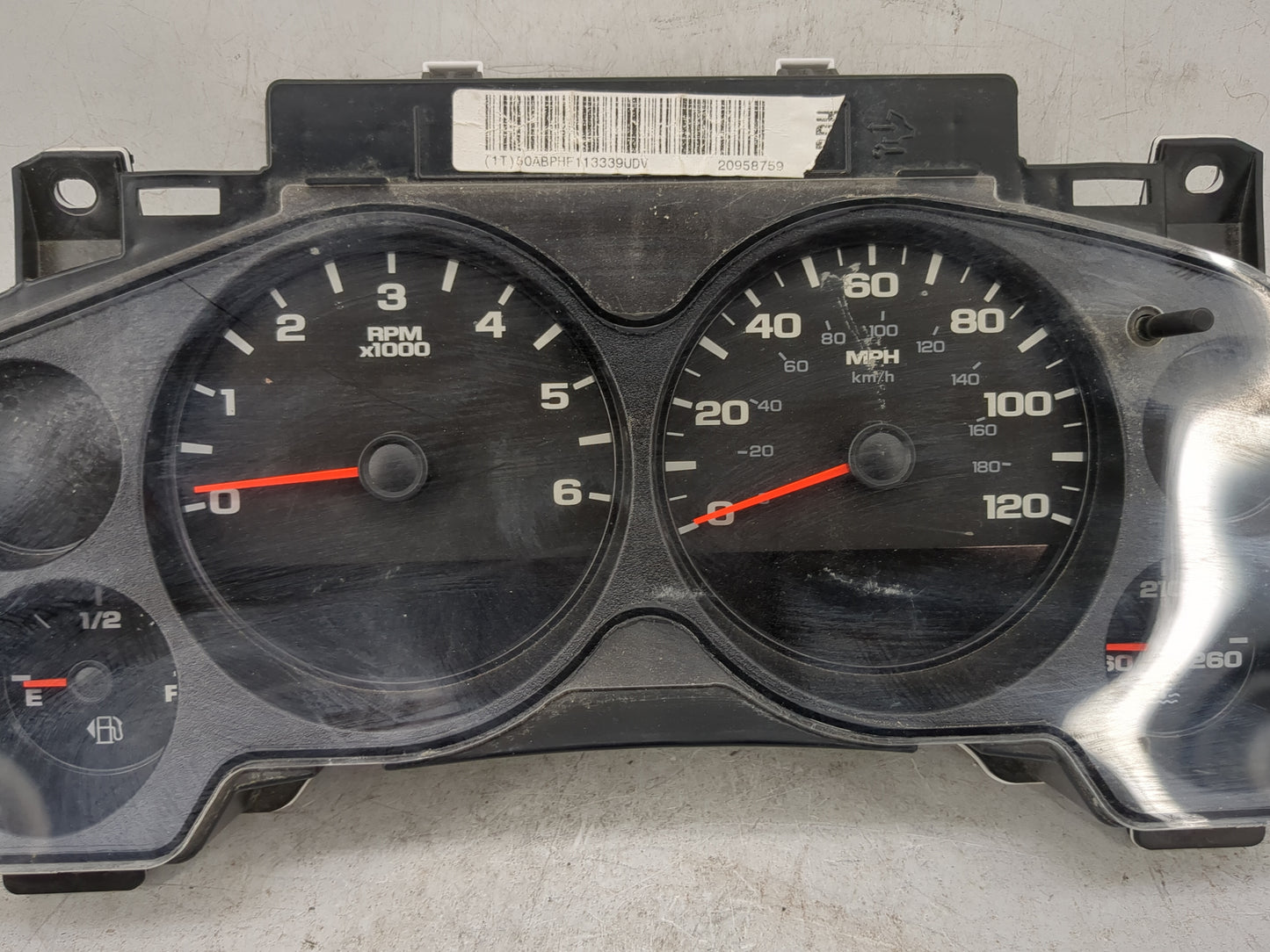2012 Chevrolet Silverado 1500 Instrument Cluster Speedometer Gauges P/N:20958759 28278982 Miles: Fits OEM Used Auto Parts - 