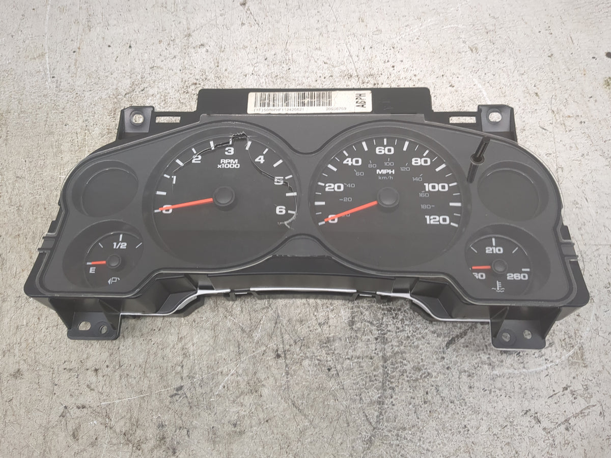 2012 Chevrolet Silverado 1500 Instrument Cluster Speedometer Gauges P/N:28278982 20938759 Miles: Fits OEM Used Auto Parts - 