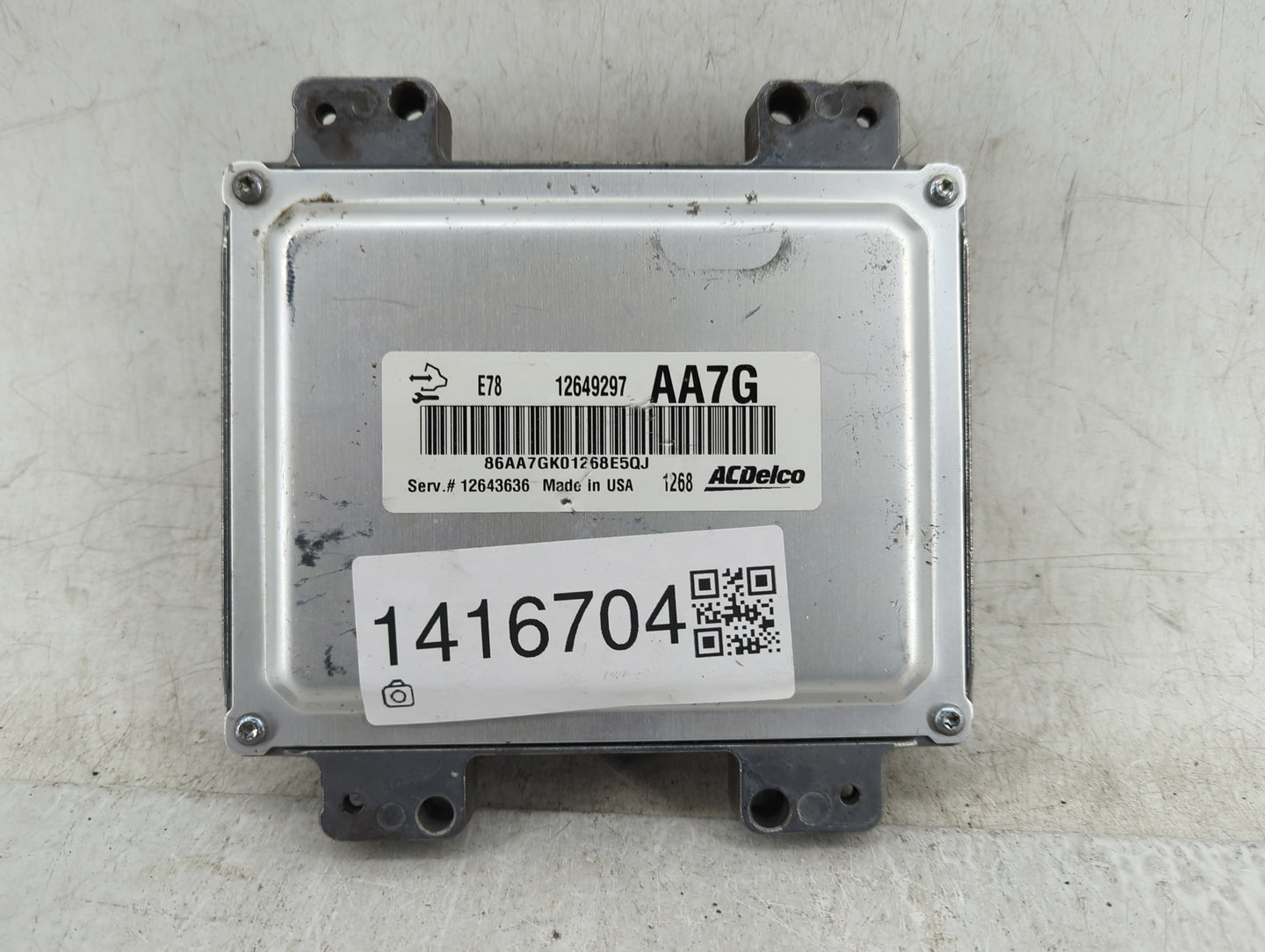 2012 Chevrolet Silverado 2500 PCM Engine Control Computer ECU ECM PCU OEM P/N:12649297 Fits Fits 2011 2013 2014 2015 2016 OE