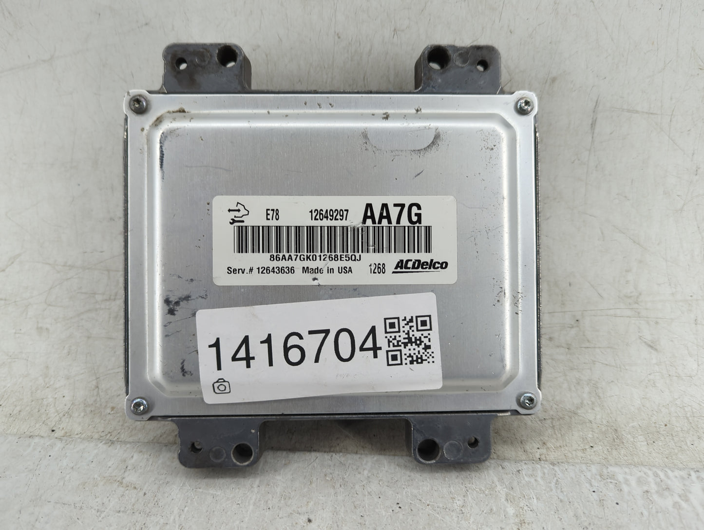 2012 Chevrolet Silverado 2500 PCM Engine Control Computer ECU ECM PCU OEM P/N:12649297 Fits Fits 2011 2013 2014 2015 2016 OE