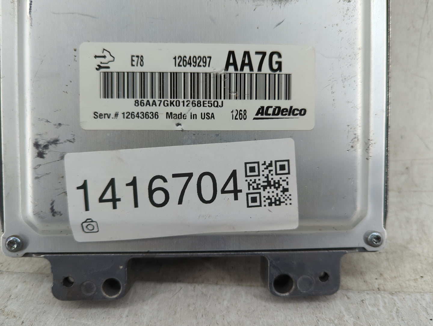 2012 Chevrolet Silverado 2500 PCM Engine Control Computer ECU ECM PCU OEM P/N:12649297 Fits Fits 2011 2013 2014 2015 2016 OE