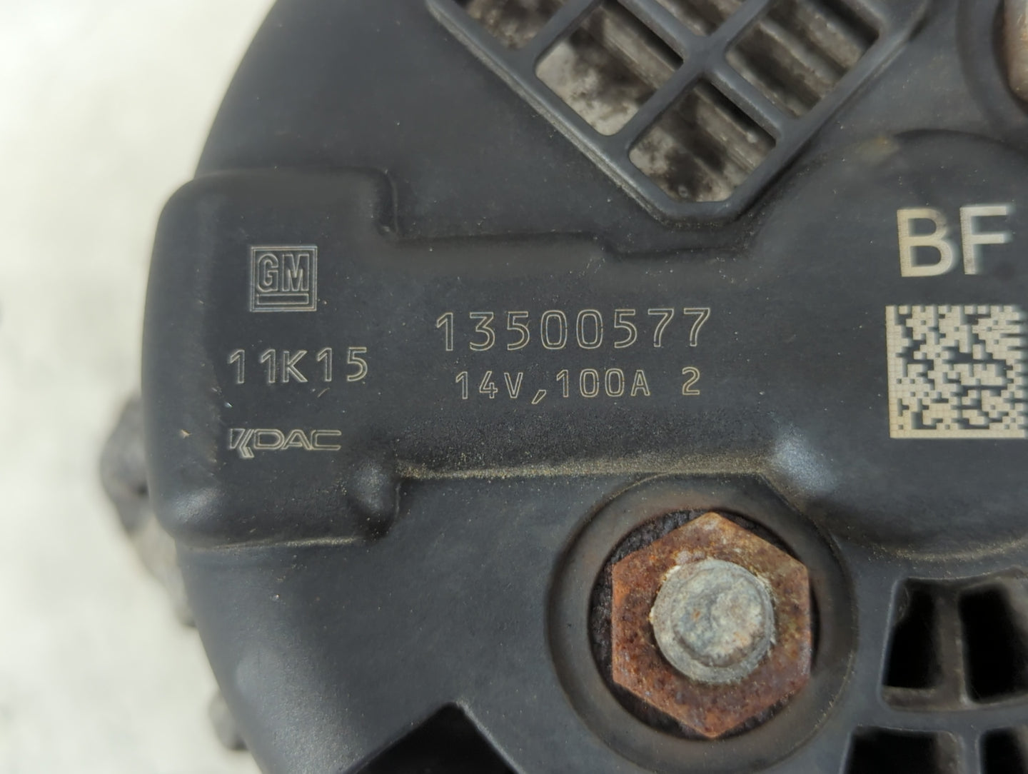 2012-2018 Chevrolet Sonic Alternator Replacement Generator Charging Assembly Engine OEM P/N:13500577 Fits OEM Used Auto Part