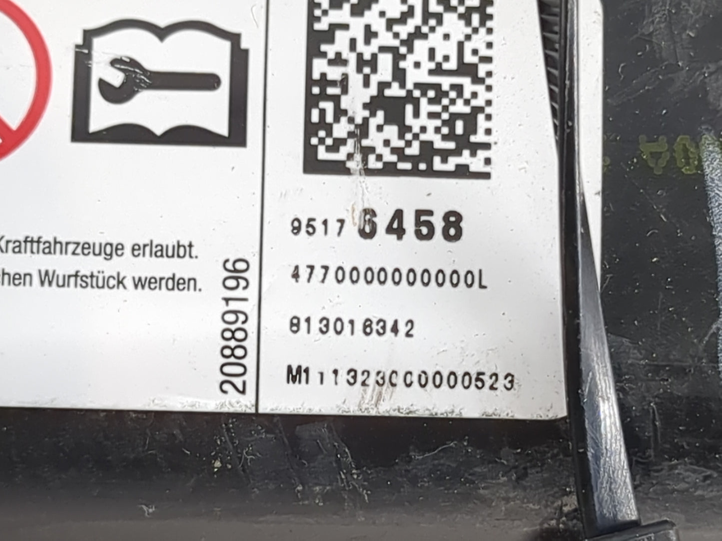2012-2012 Chevrolet Sonic Passenger Curtain Air Bag Oem - Oemusedautoparts1.com