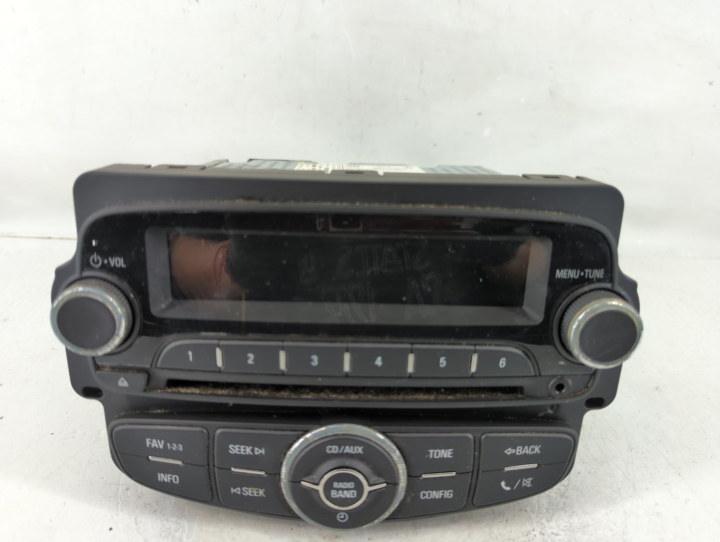 2012 Chevrolet Sonic Radio AM FM Cd Player Receiver Replacement P/N:95179057 Fits OEM Used Auto Parts - Oemusedautoparts1.co