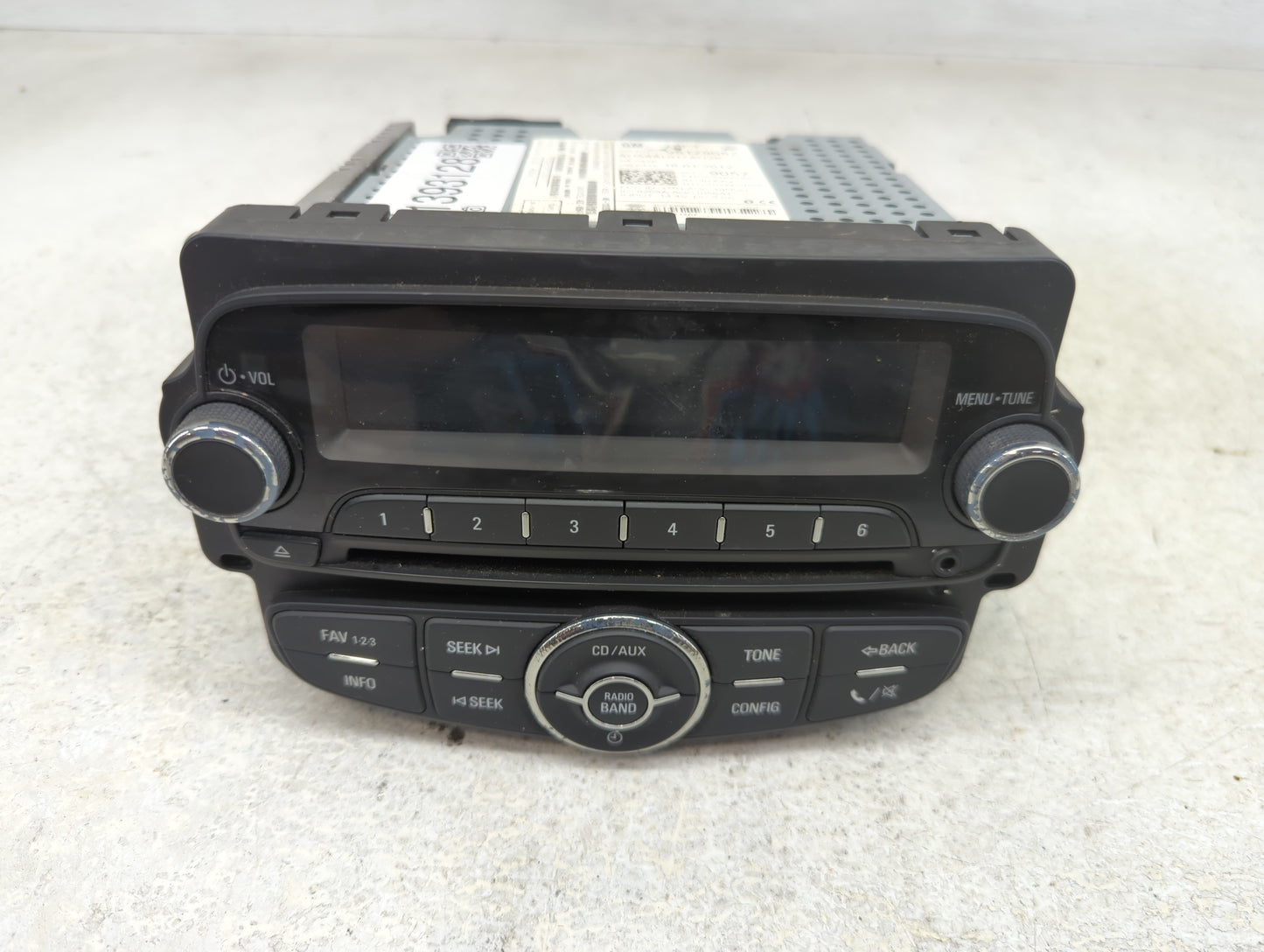 2012 Chevrolet Sonic Radio AM FM Cd Player Receiver Replacement P/N:95179057 Fits OEM Used Auto Parts - Oemusedautoparts1.co