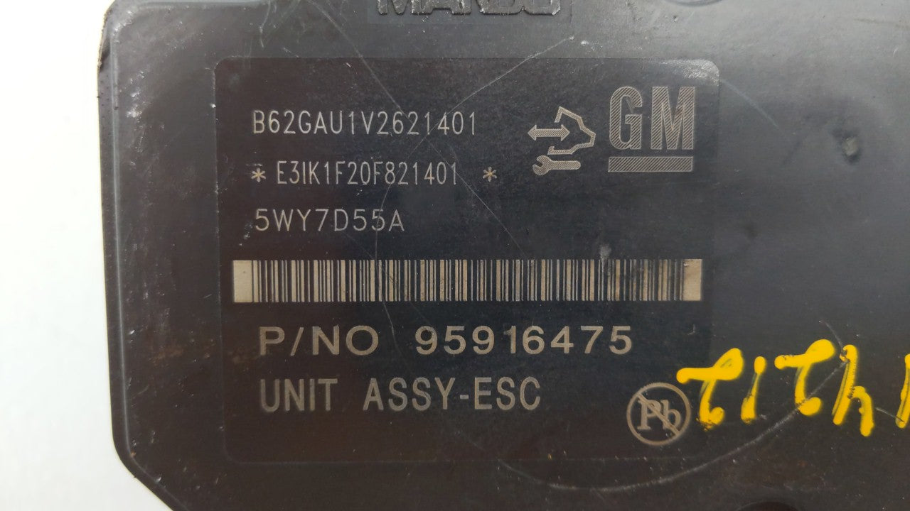 2012-2013 Chevrolet Sonic ABS Pump Control Module Replacement P/N:95173880 95104537 Fits Fits 2012 2013 OEM Used Auto Parts 