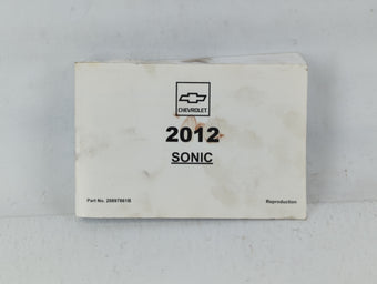compare product 2012 Chevrolet Sonic Owners Manual Book Guide P/N:20897861B OEM Used Auto Parts