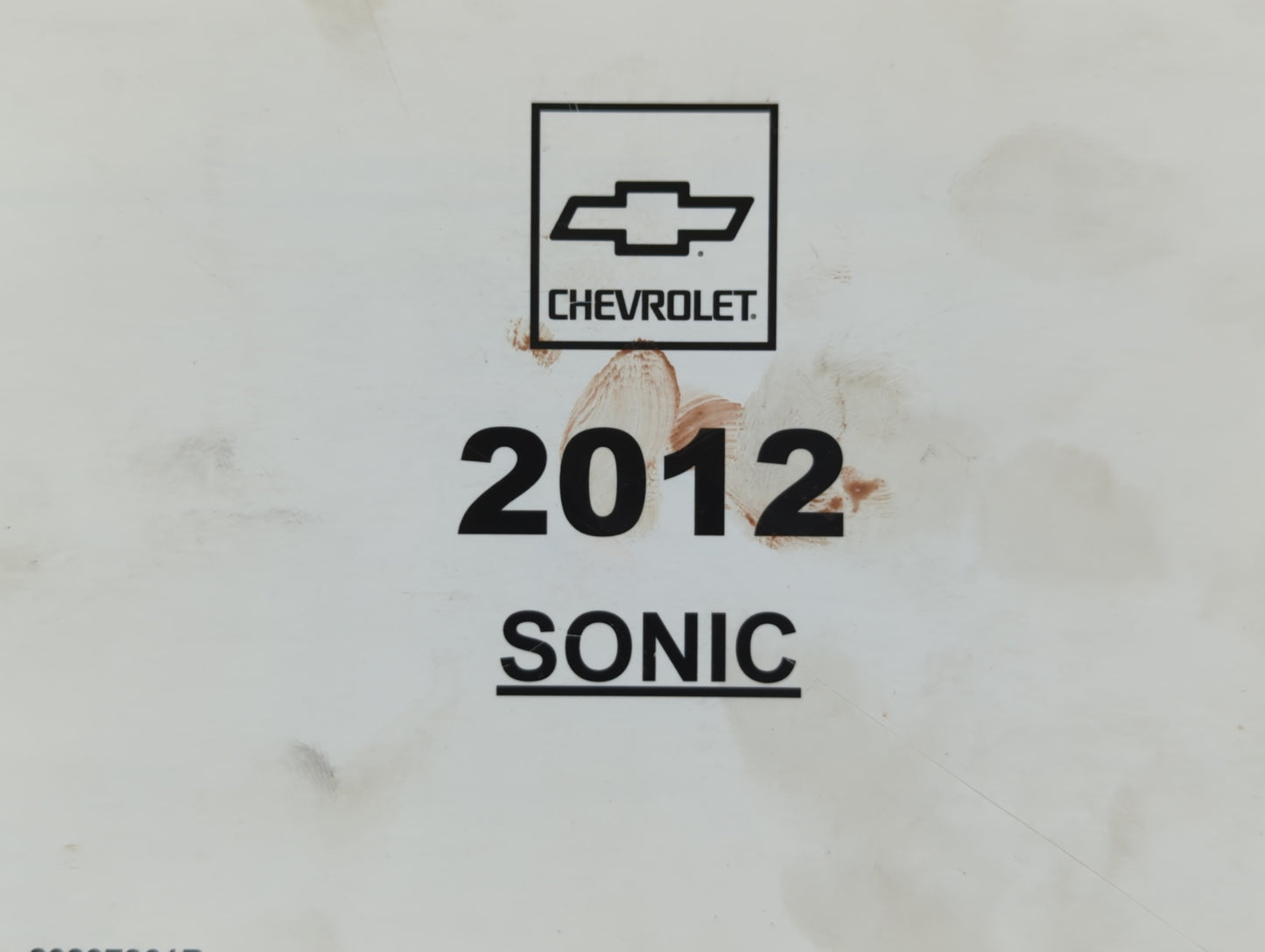 2012 Chevrolet Sonic Owners Manual Book Guide P/N:20897861B OEM Used Auto Parts - Oemusedautoparts1.com