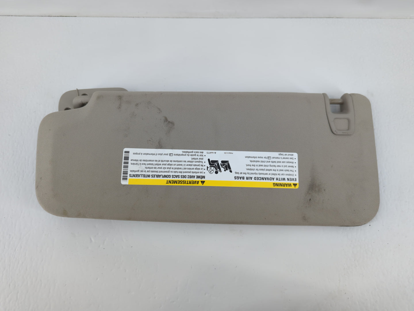 2007-2014 Chevrolet Suburban 1500 Sun Visor Shade Replacement Passenger Right Mirror Fits OEM Used Auto Parts - Oemusedautop