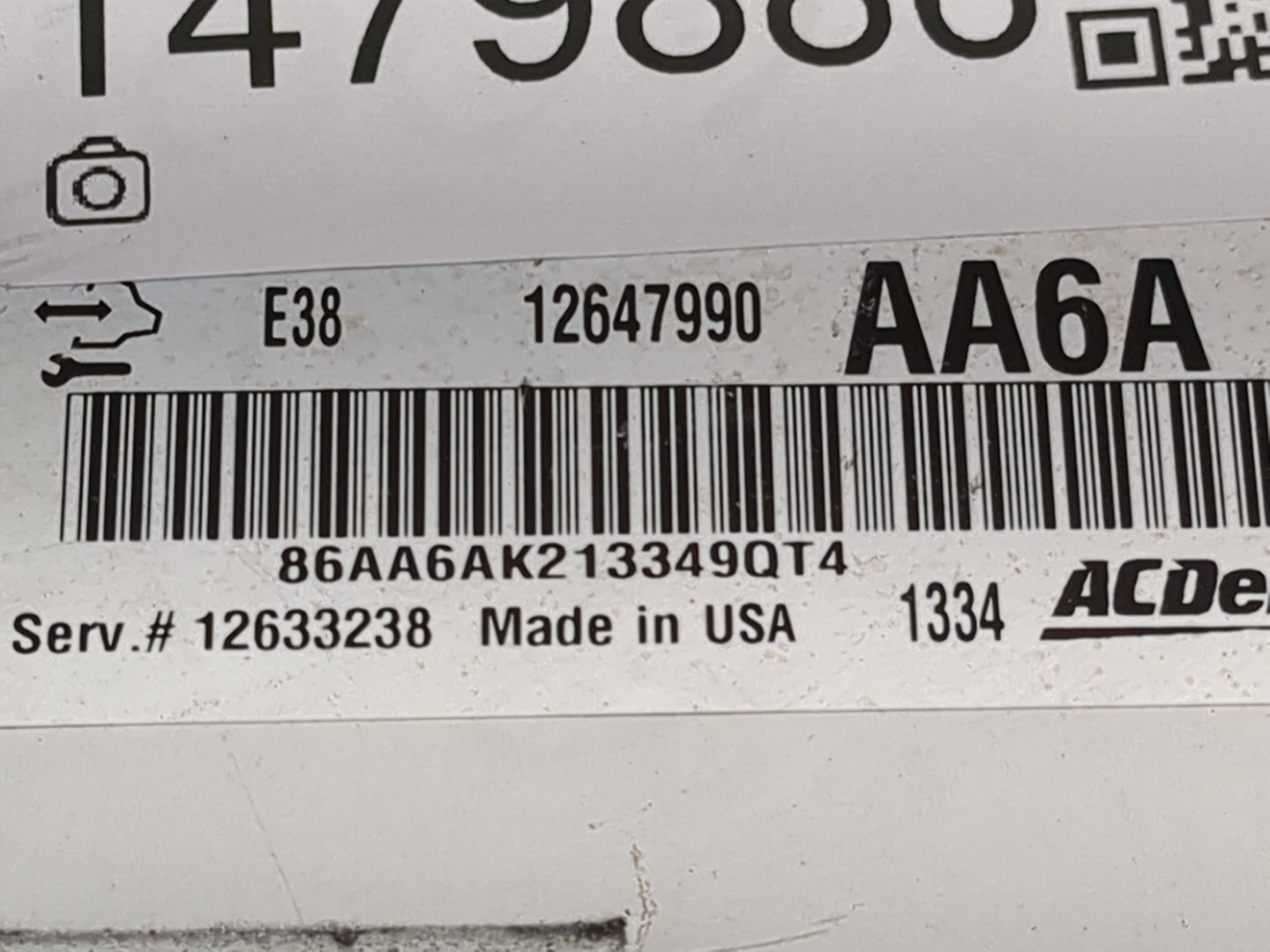 2010-2014 Chevrolet Tahoe PCM Engine Control Computer ECU ECM PCU OEM P/N:12647990 12633238 Fits OEM Used Auto Parts - Oemus