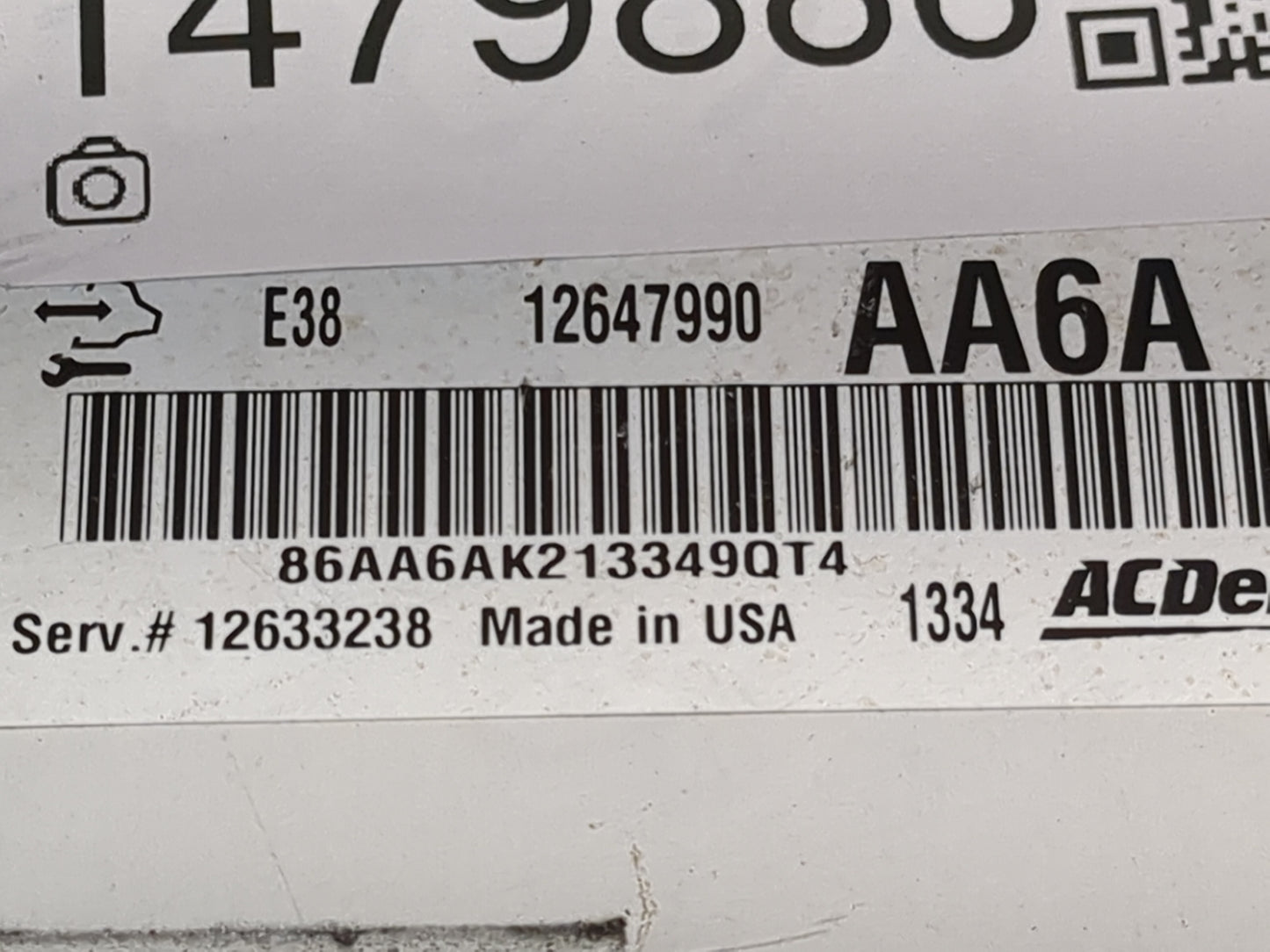 2010-2014 Chevrolet Tahoe PCM Engine Control Computer ECU ECM PCU OEM P/N:12647990 12633238 Fits OEM Used Auto Parts - Oemus