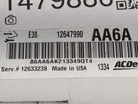 2010-2014 Chevrolet Tahoe PCM Engine Control Computer ECU ECM PCU OEM P/N:12647990 12633238 Fits OEM Used Auto Parts - Oemus