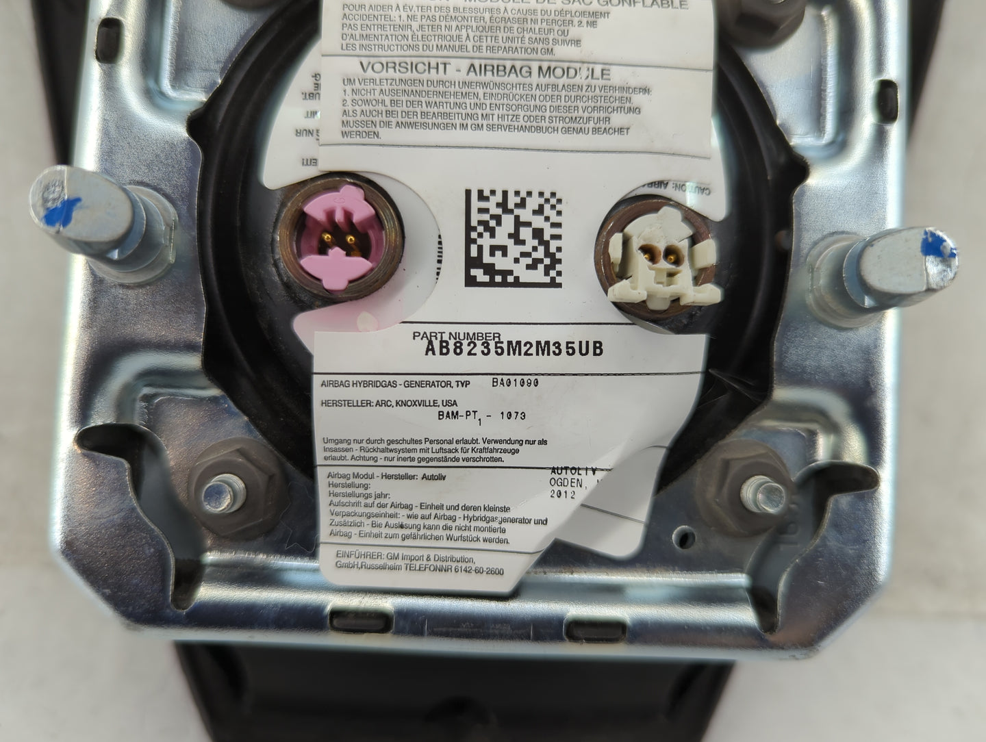 2012 Chevrolet Traverse Air Bag Driver Left Steering Wheel Mounted - Oemusedautoparts1.com