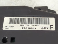 2012 Chevrolet Traverse Instrument Cluster Speedometer Gauges P/N:28316346 22818841 Miles: Fits OEM Used Auto Parts - Oemuse